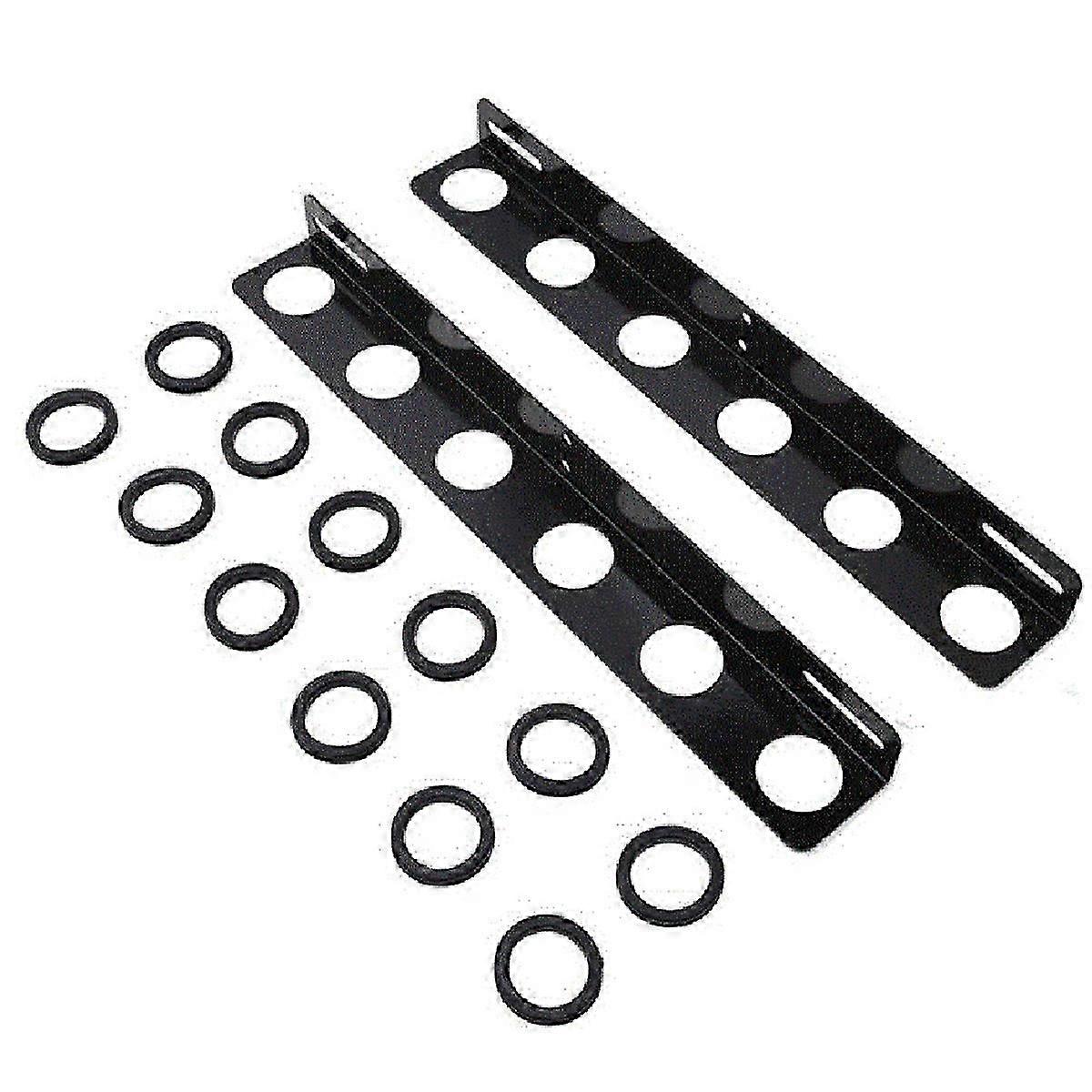 6-position tool rack for truck beds with shovel mounting