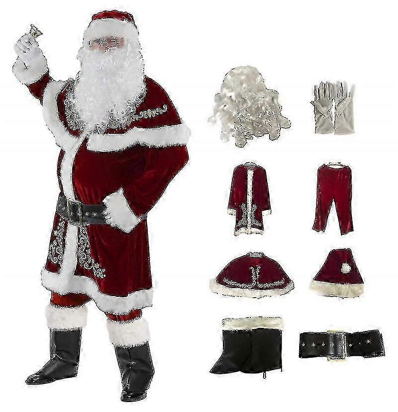 サンタクロースコスチューム12個セットサンタスーツ大人男性クリスマス衣装