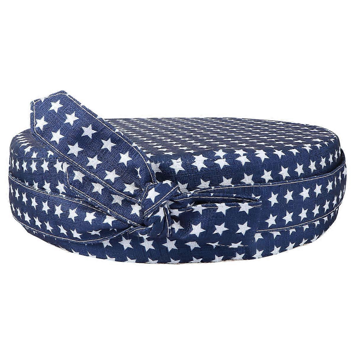 High Chair Pad Round Baby Chair Restaurant Use Blue Comfortable Cushion Synthetic 1Pc