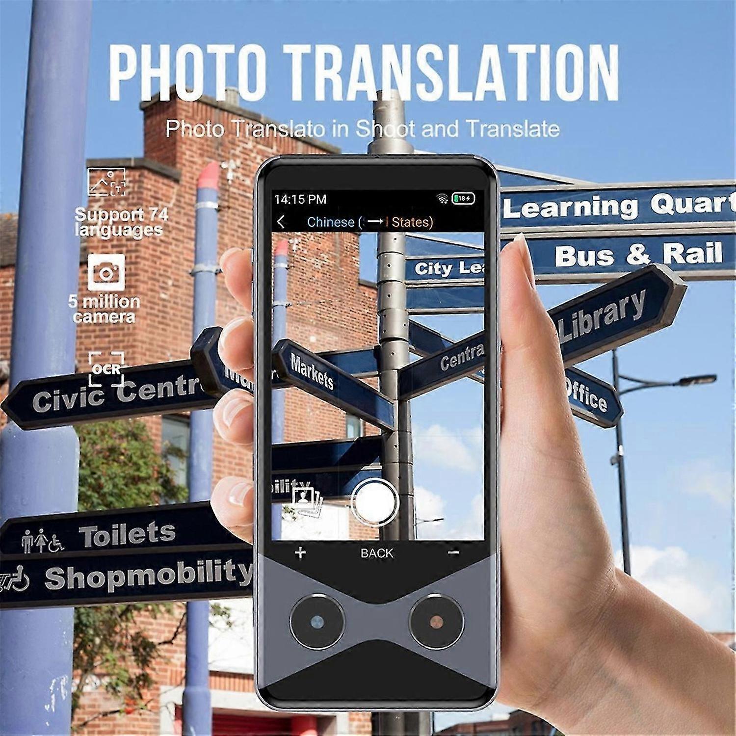 V9000 3.7INCH 4G/WIFI/Hotspot Translator Qualcomm Processor RAM 1G+ROM16G Support 137 Languages 5-Me