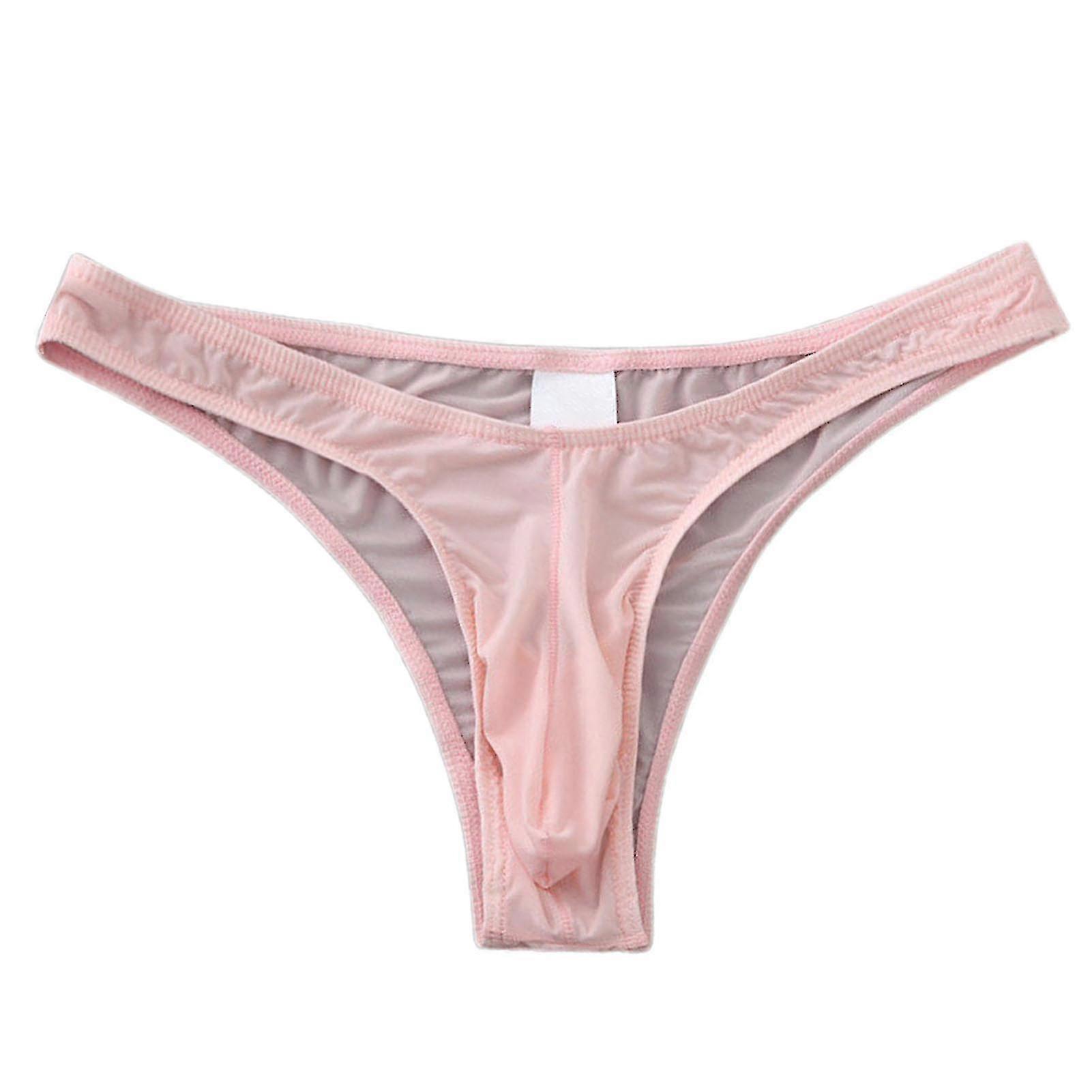 Men Briefs U Convex Breathable Elastic Transparent Ultra-soft Non-slip Low Rise Stretchy Men Underpants for Inner Wear