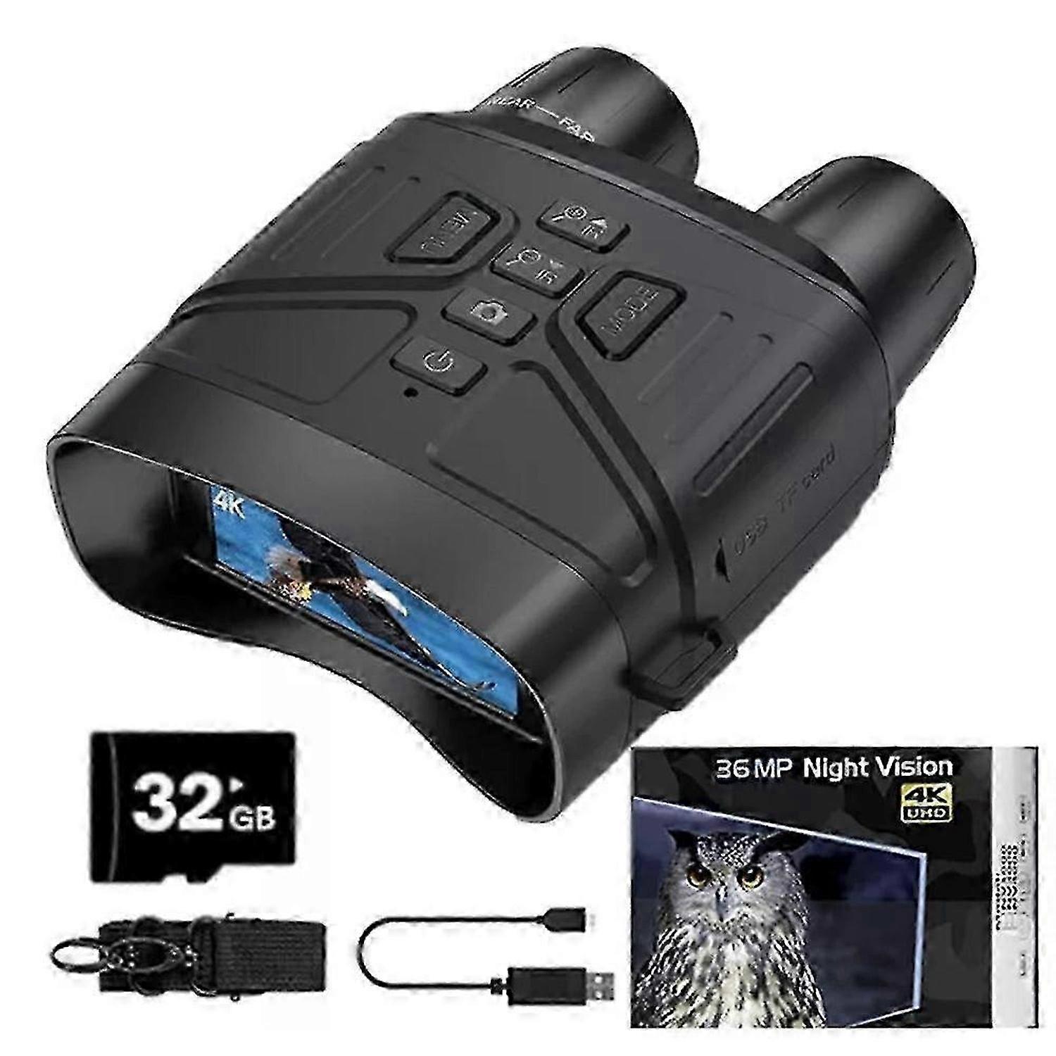 NV4000 Télescope de vision nocturne 4K Jumelles infrarouges USB IR LED Zoom numérique 5x