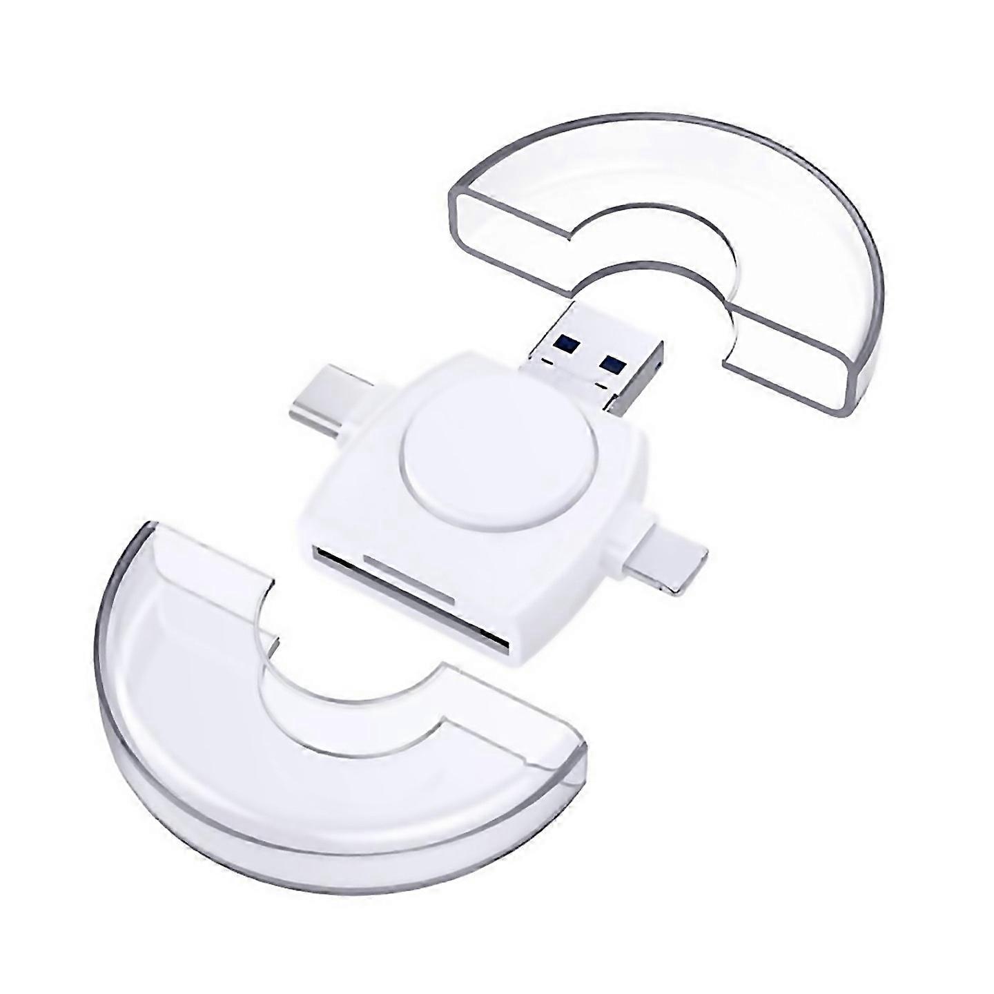 For Universal Card Reader Multifunction Tf Sd Card Reader Adapter White