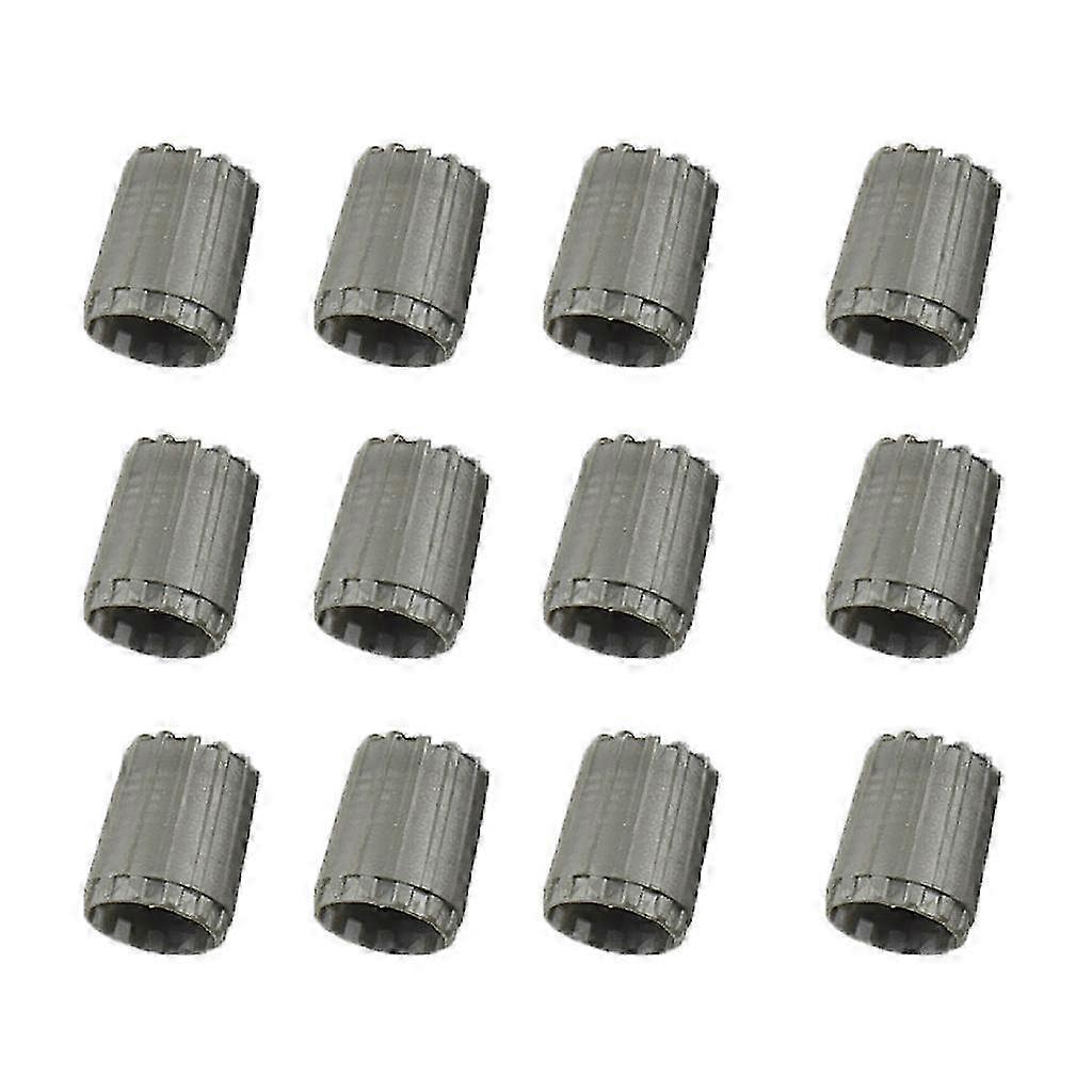 12 Pieces Wheel Tire Valve Stem Caps for TPMS Standard Valve Grey-ss