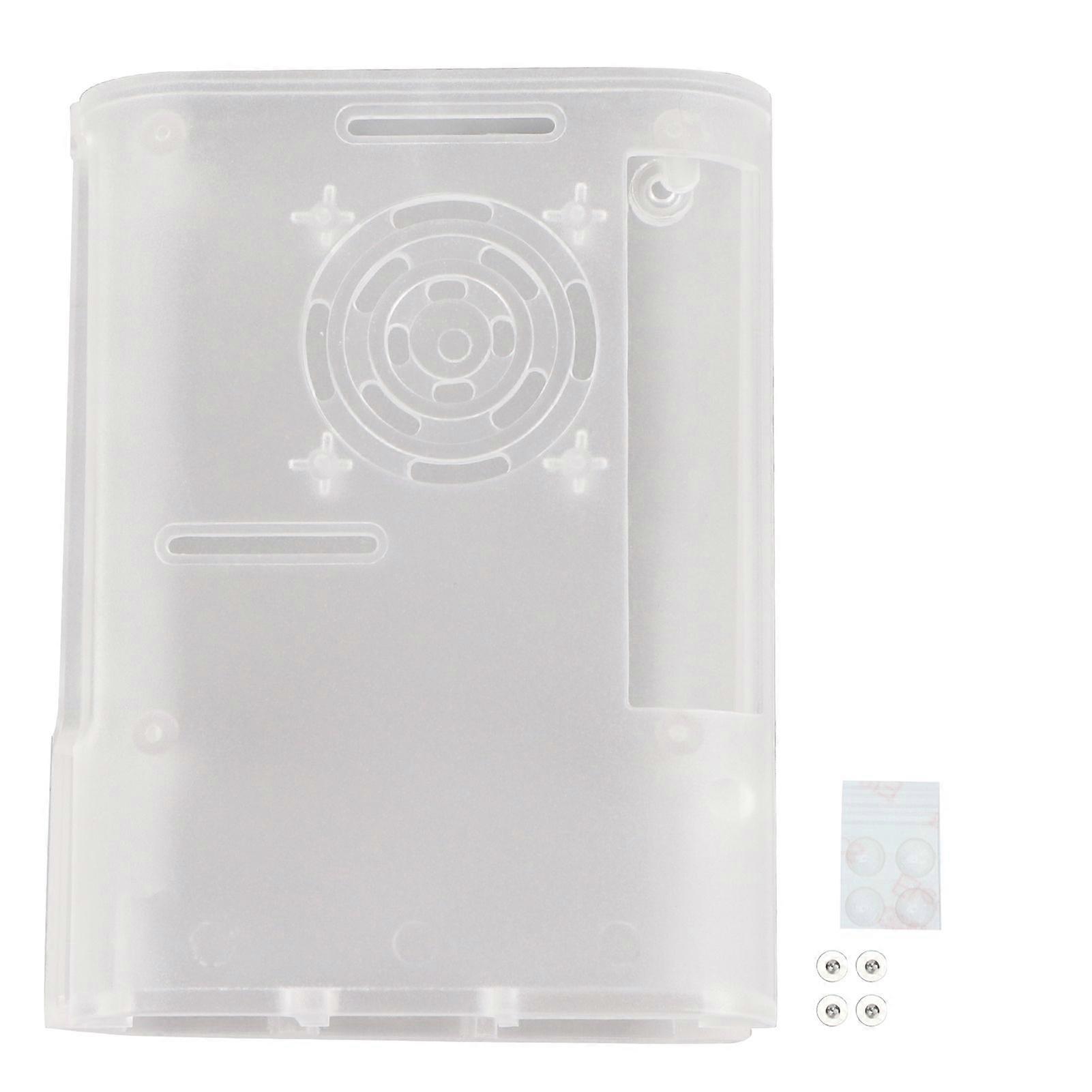 Enclosure for Raspberry Pi 4 Model B ABS Case Microcomputer Cooling Shell with Non Slip Mat