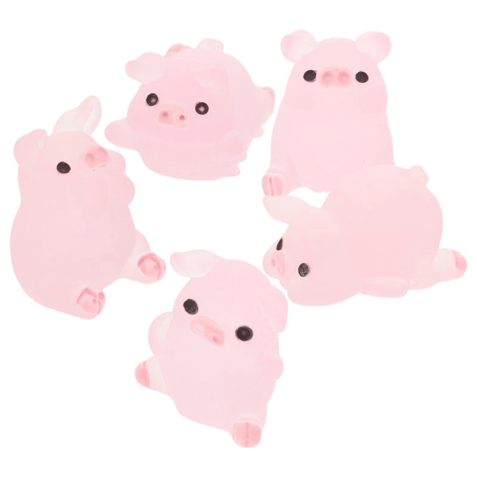Miniature Animal Figure for Decor 150Pcs Resin Mini Pig Figurines Collection