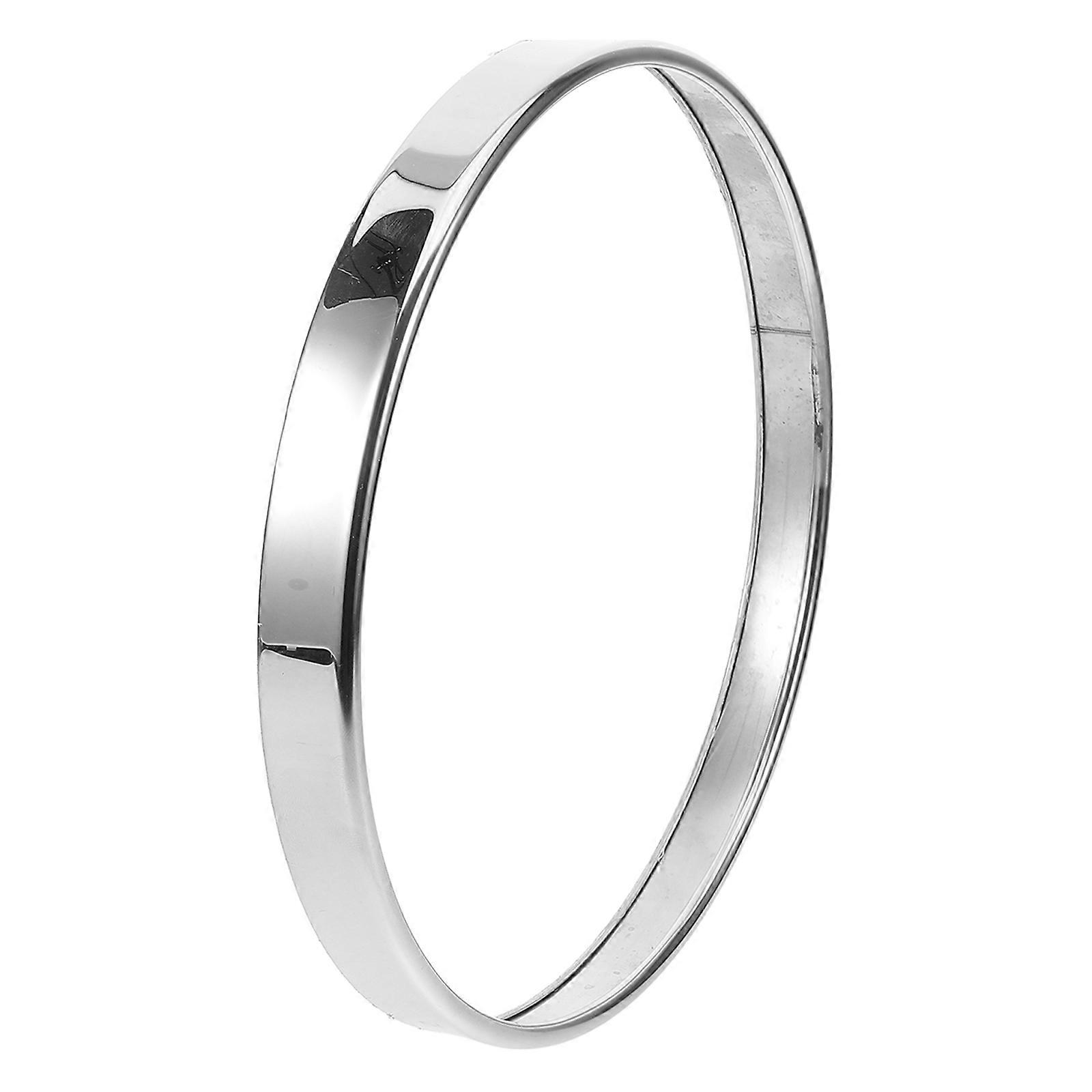 Plastic Trash Can Press Ring Silver Round Press Ring for Storage Use 2Pcs