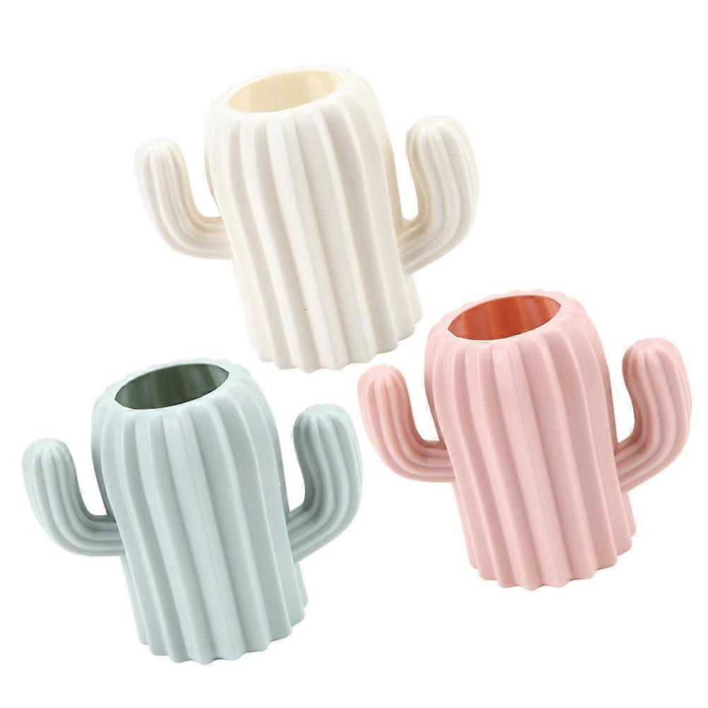 Cactus Shape Pen Holder Tabletop Vase for Decoration 9Pcs