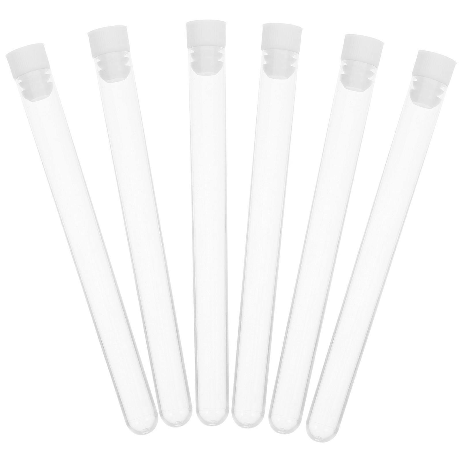 Clear Plastic Test Tubes with Caps for Storage 50Pcs Transparent Pe Tubes
