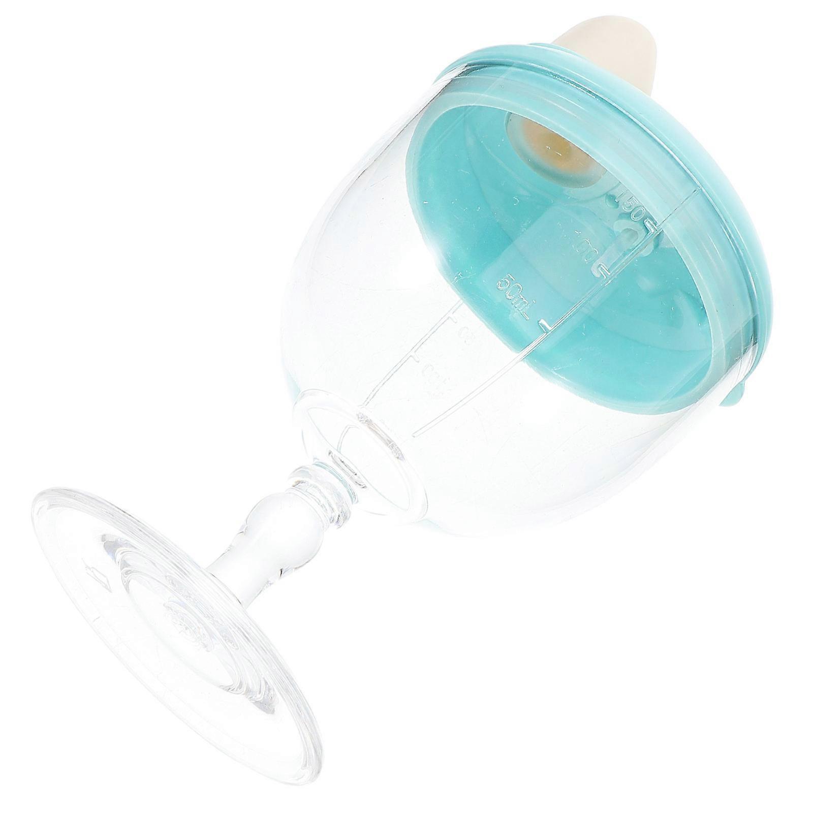 Baby Sippy Cup Plastic Goblet for -Blue No Spill Beverage Cup