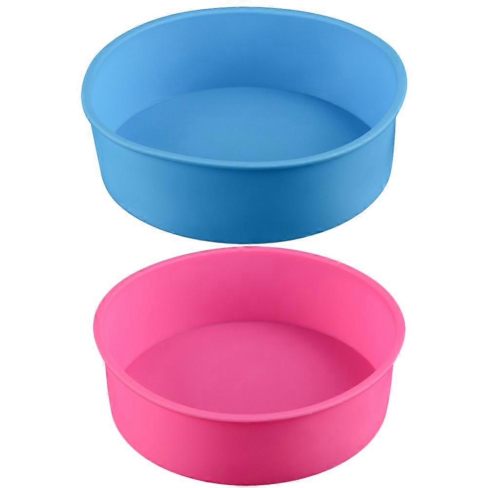 Bakeware Pan Round Silicone Cake Mold for Baking 2Pcs Various Colors