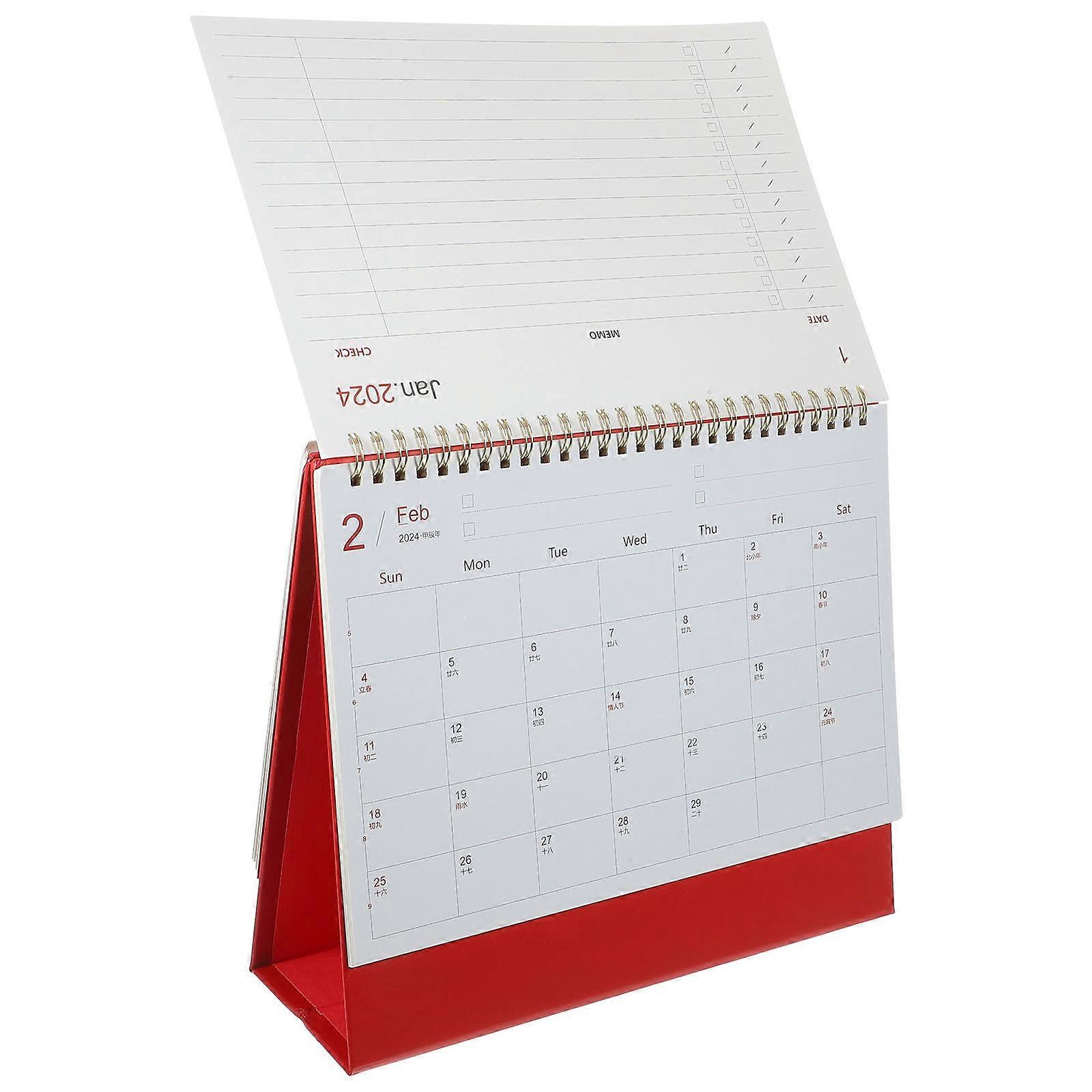 Table Calendar 4Pcs Monthly Planner for 2024 Office and Home Use