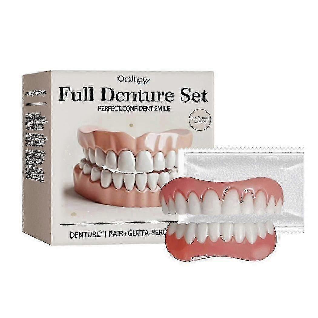 Advanced Customized Full Denture Set, Silicone Reline Denture Set
