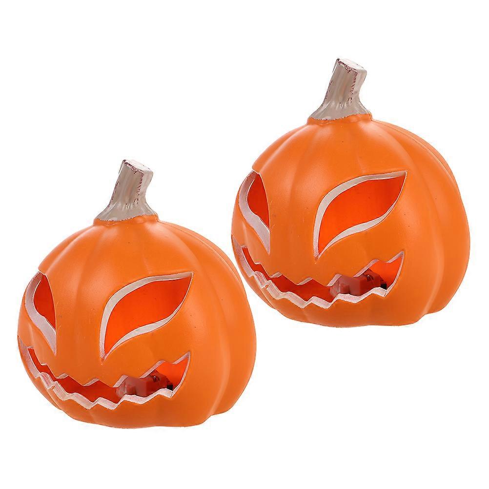 Halloween Glowing Pumpkin Lantern for Decor 10Pcs Large Hollow Display