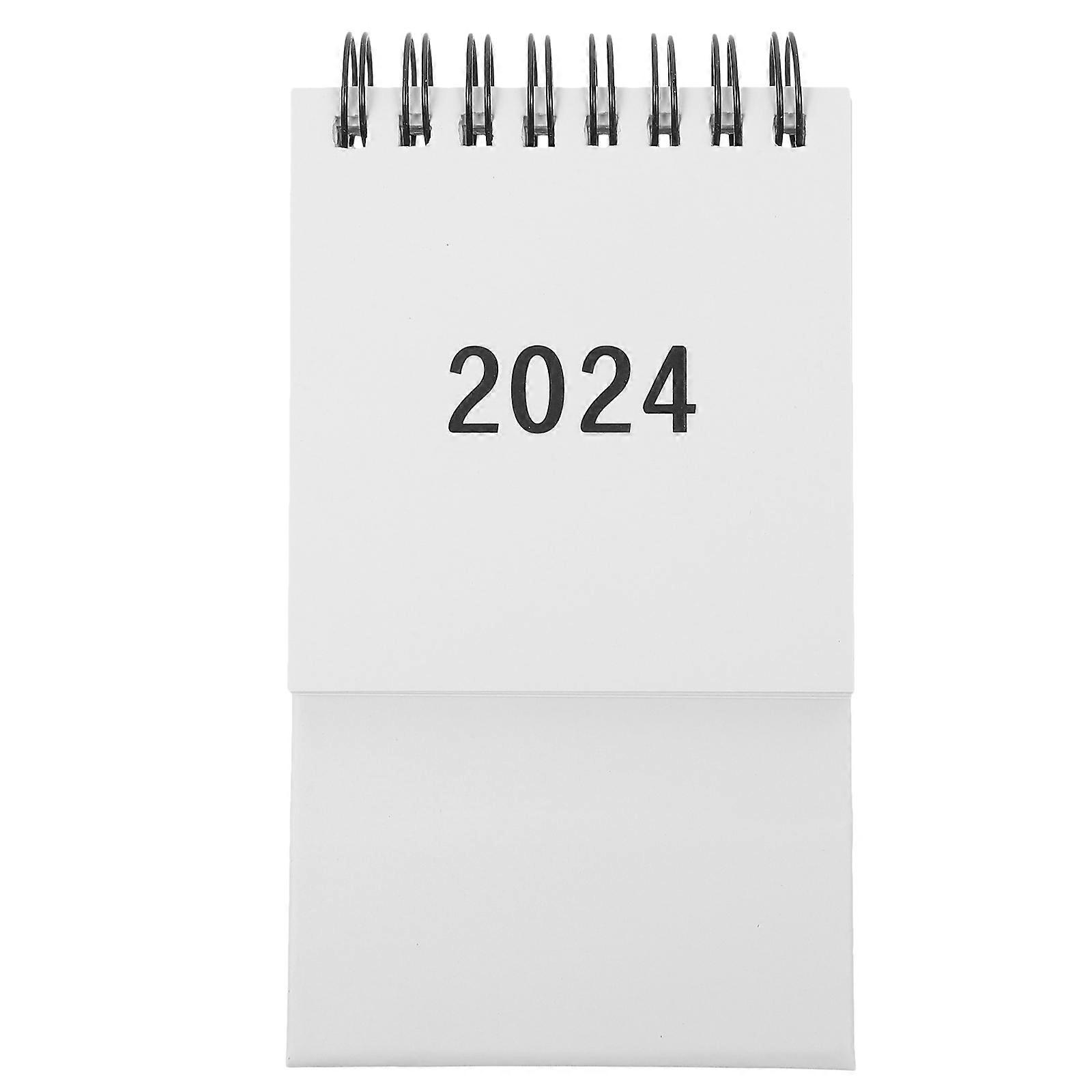 2024 Mini Calendar Small Standing Desk Calendar Perfect For Office Teachers Students Efficient Note Taking 9.8X7.5X7CM 1Pack