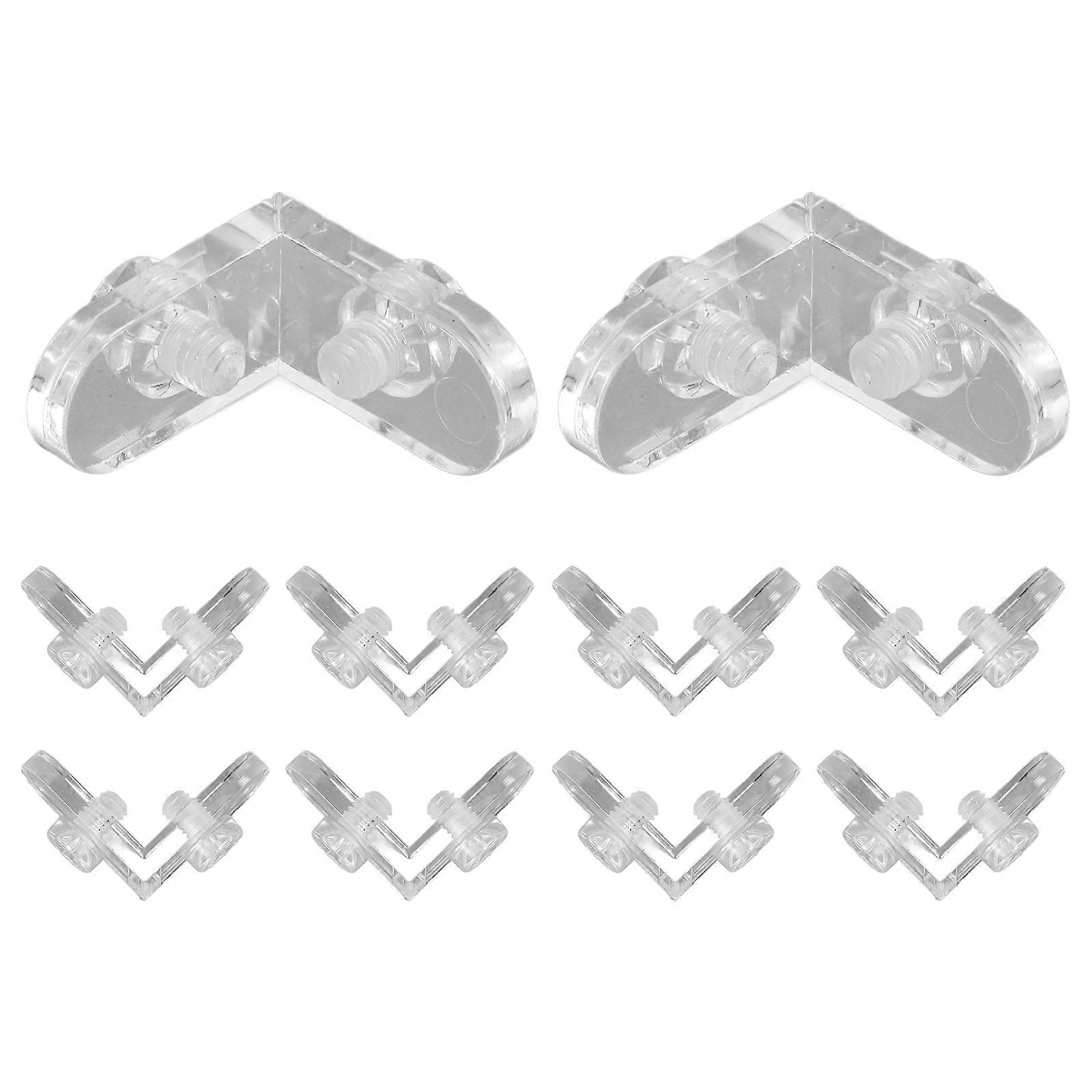 Acrylic L Bracket Transparent Corner Brackets for Home Use 30Pcs with Screws