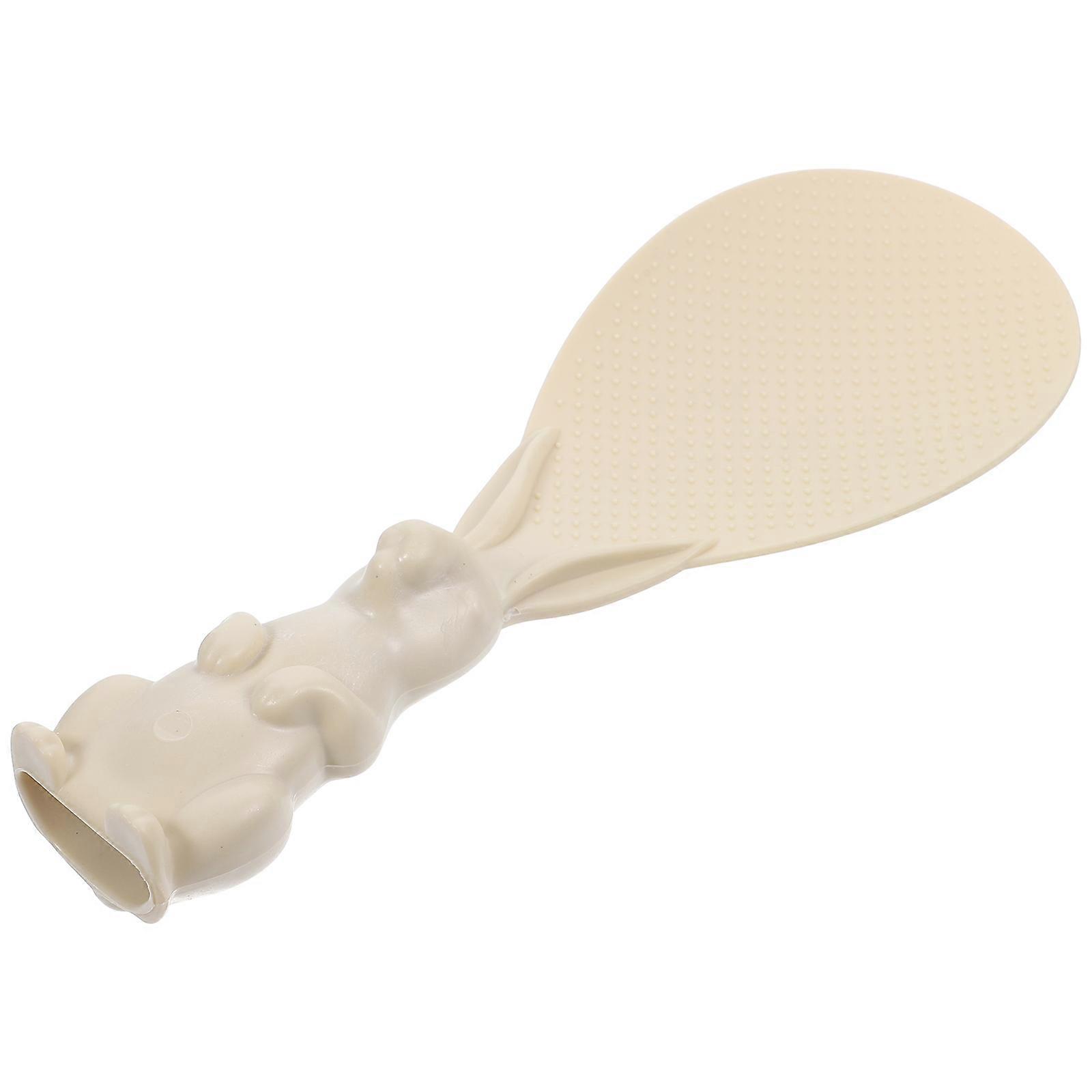 Rice Spoon Vertical Design Rice Paddle for Kitchen Use 1Pcs Brown PP Material