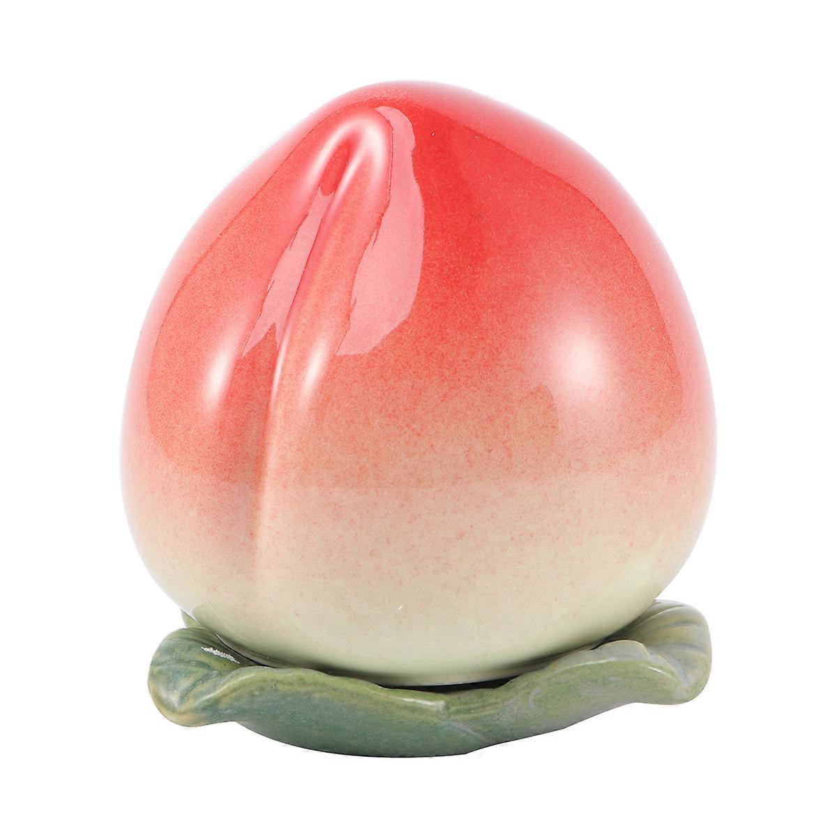 Food Storage Containers Ceramic Peach Can for Tea Storage 2Pcs