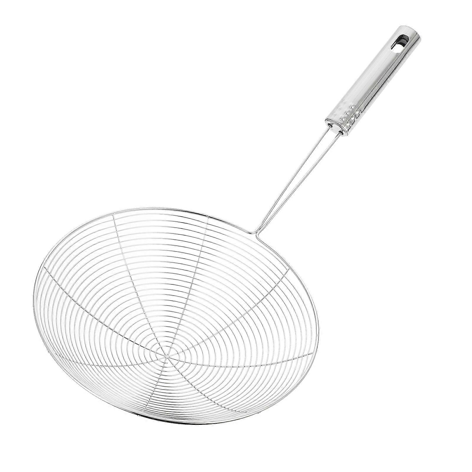 Noodles Filter Strainer 1Pack Kitchen Utensil Silver Long Handle Design Dia. 19 Cm For Frying Cooking
