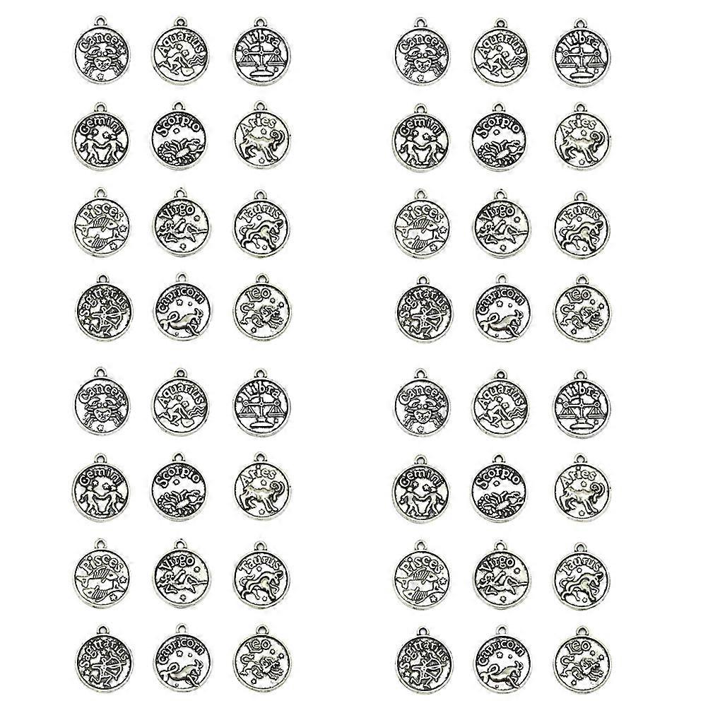 Creative Pendant Circle Pendant Hanging Ornament for Decor 8Sets Silver