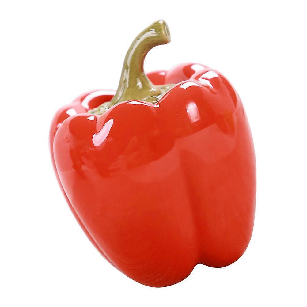 Creative Shape Ceramic Canister Storage Jar For Home Use Red Color 2Pcs Food Storage