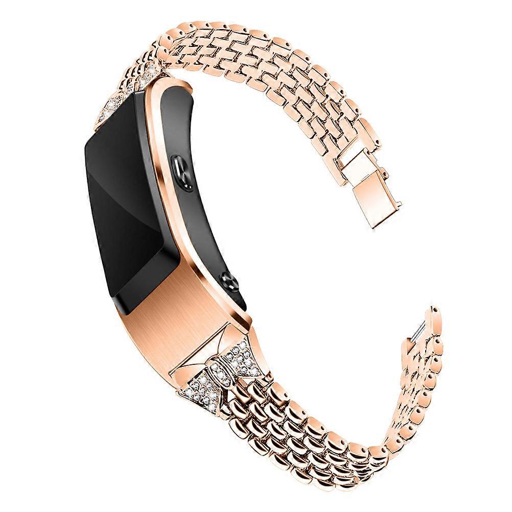 Replacement Wristband For B5 Featuring Elegant Design In Rosy Golden With 18mm Size Suitable For High-End Users 2Pcs