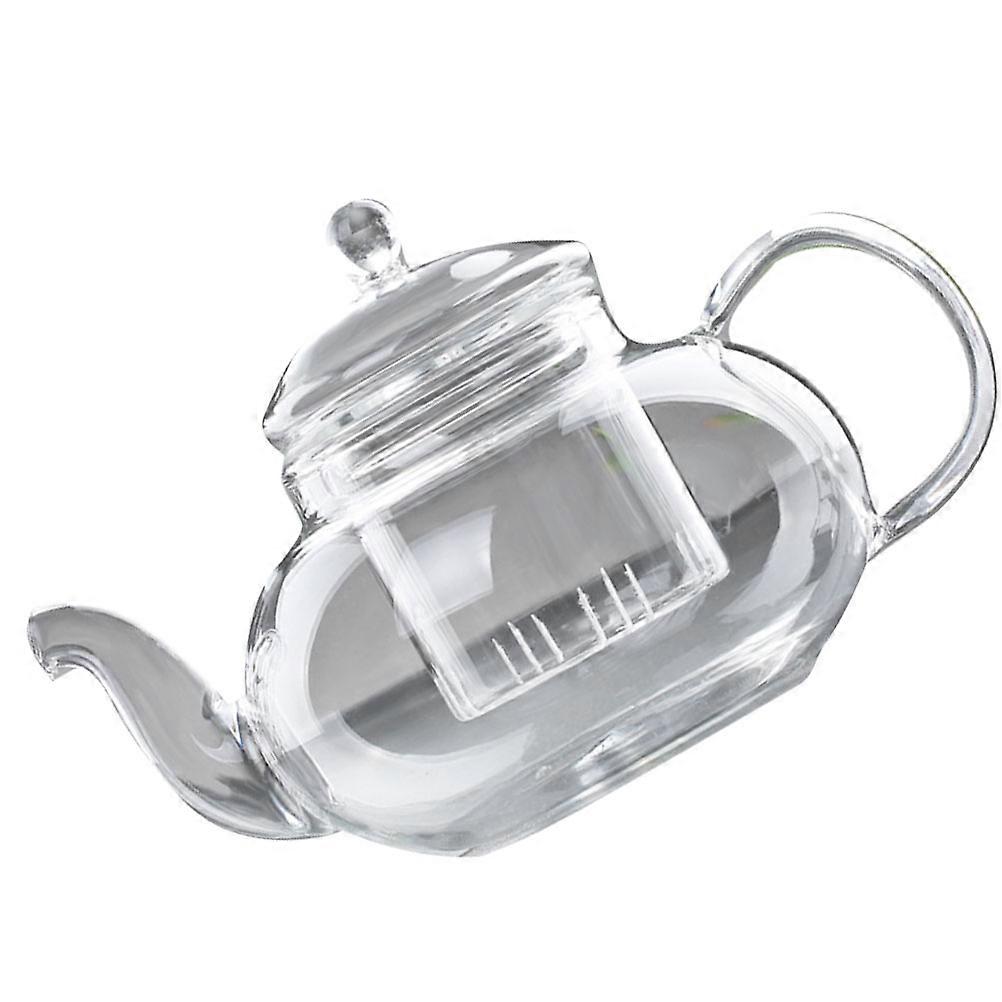 Boiled Teapot Glass Tea Pot for Steaming Tea 2Pcs Transparent