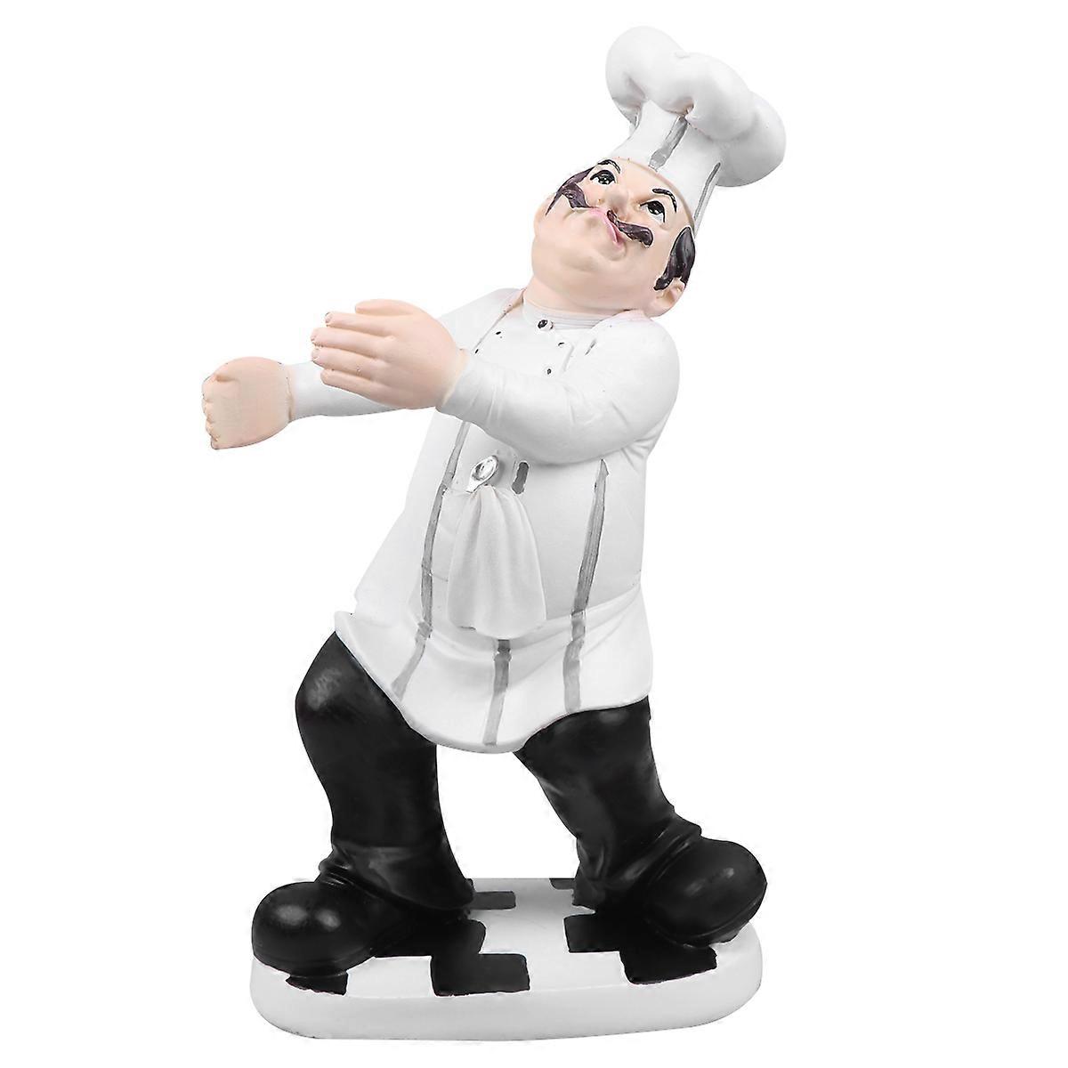 Chef Ornament Resin Cook Statue for Decoration 1Pcs European Style Chef Model