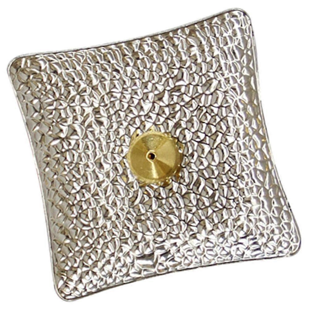 Silver Copper Incense Burner Square Incense Holder Stick 3Pcs Set