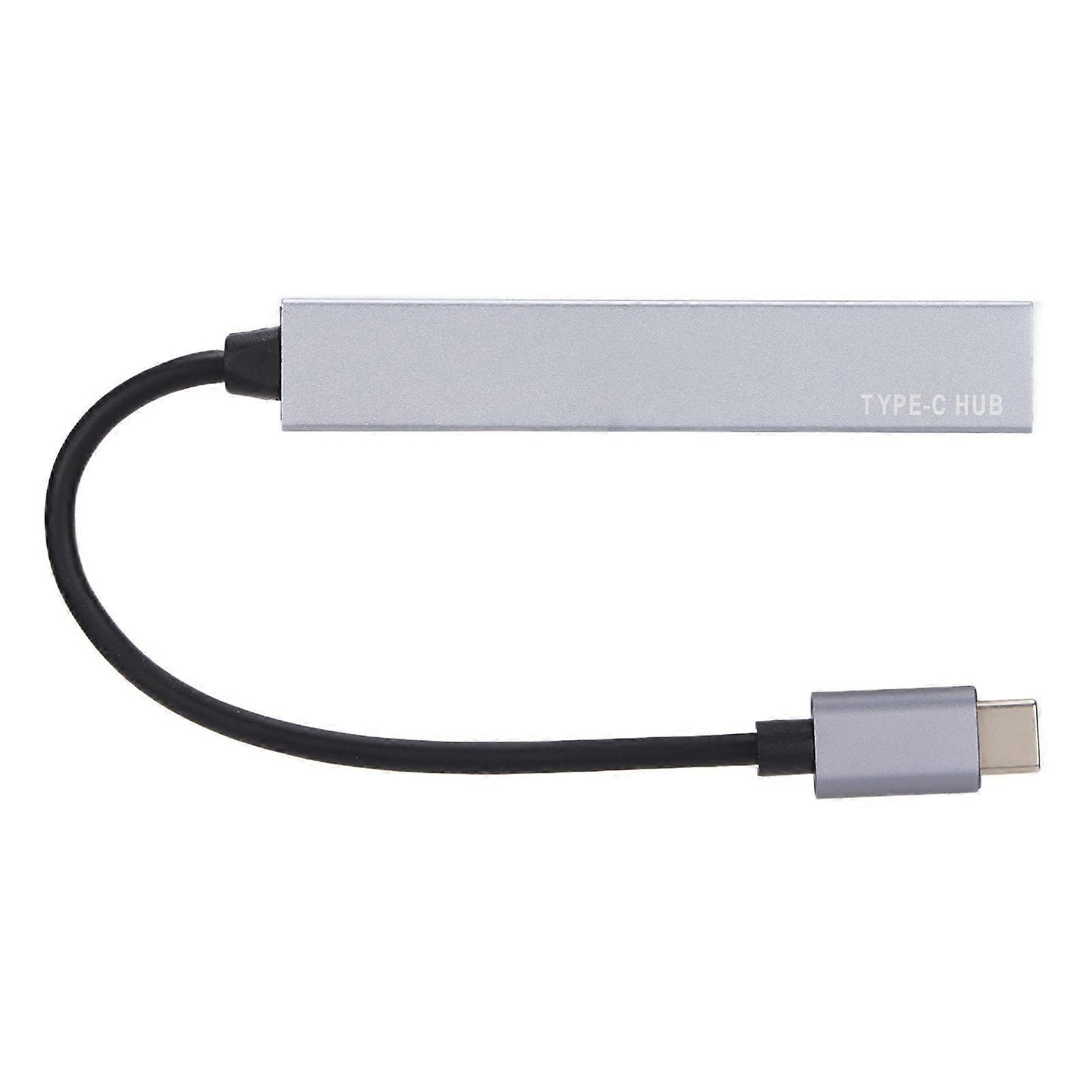 Expansion Dock TYPEC Mini Plug and Play USB2.0 USB 3.0 Hub 1 Drag 4 Expansion Dock(Grey )