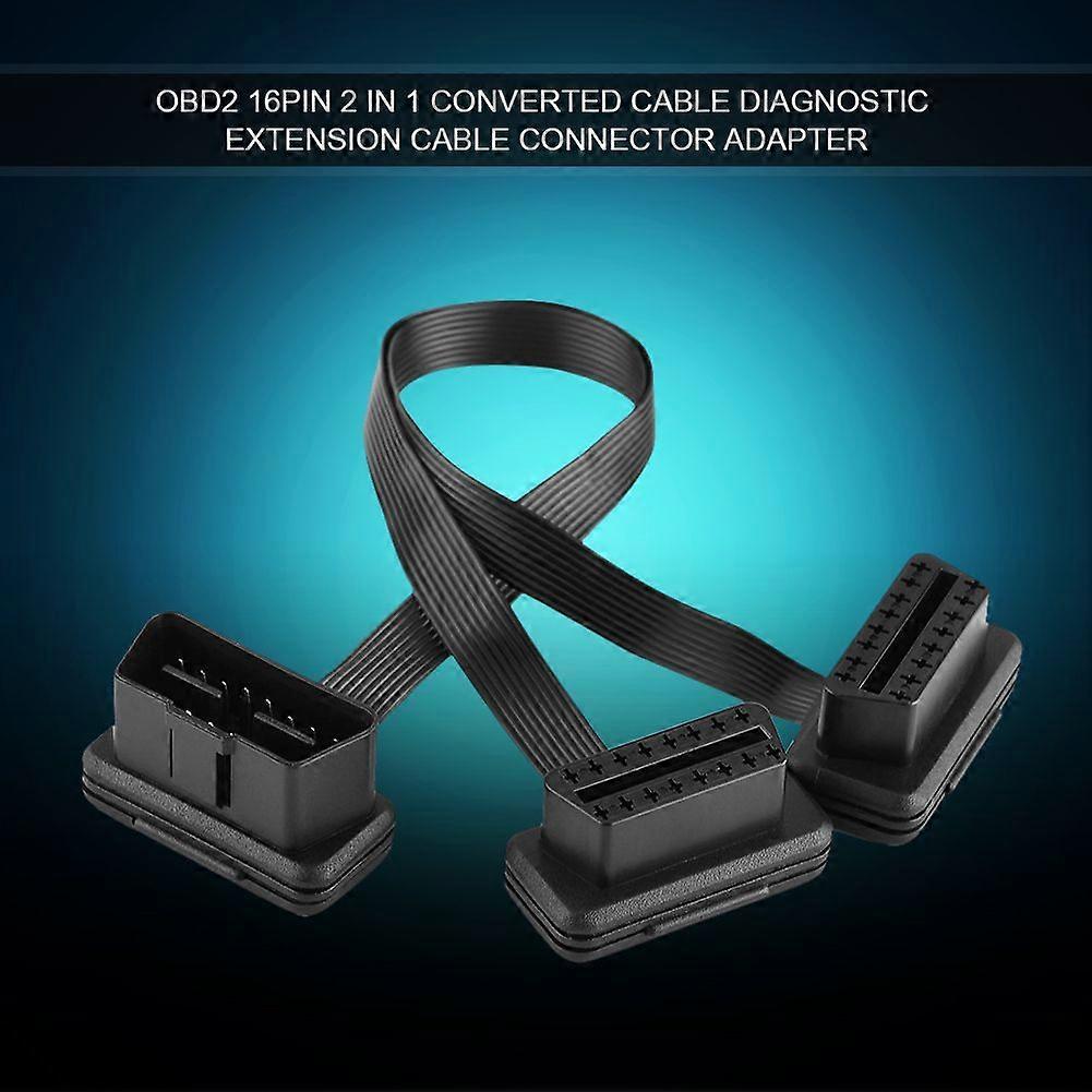 Samochodowy OBD2 16-pinowy adapter złącza diagnostycznego 2 w 1