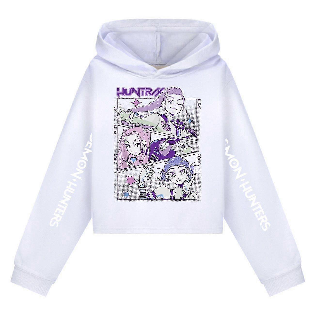 Acheter KPop Demon Hunters Huntrix Sweat-shirts à Capuche Garçon Sweat à Capuche Mode Fille Pulls Décontractés Pulls Manches Longues Vêtements D'Automne Pour Enfants