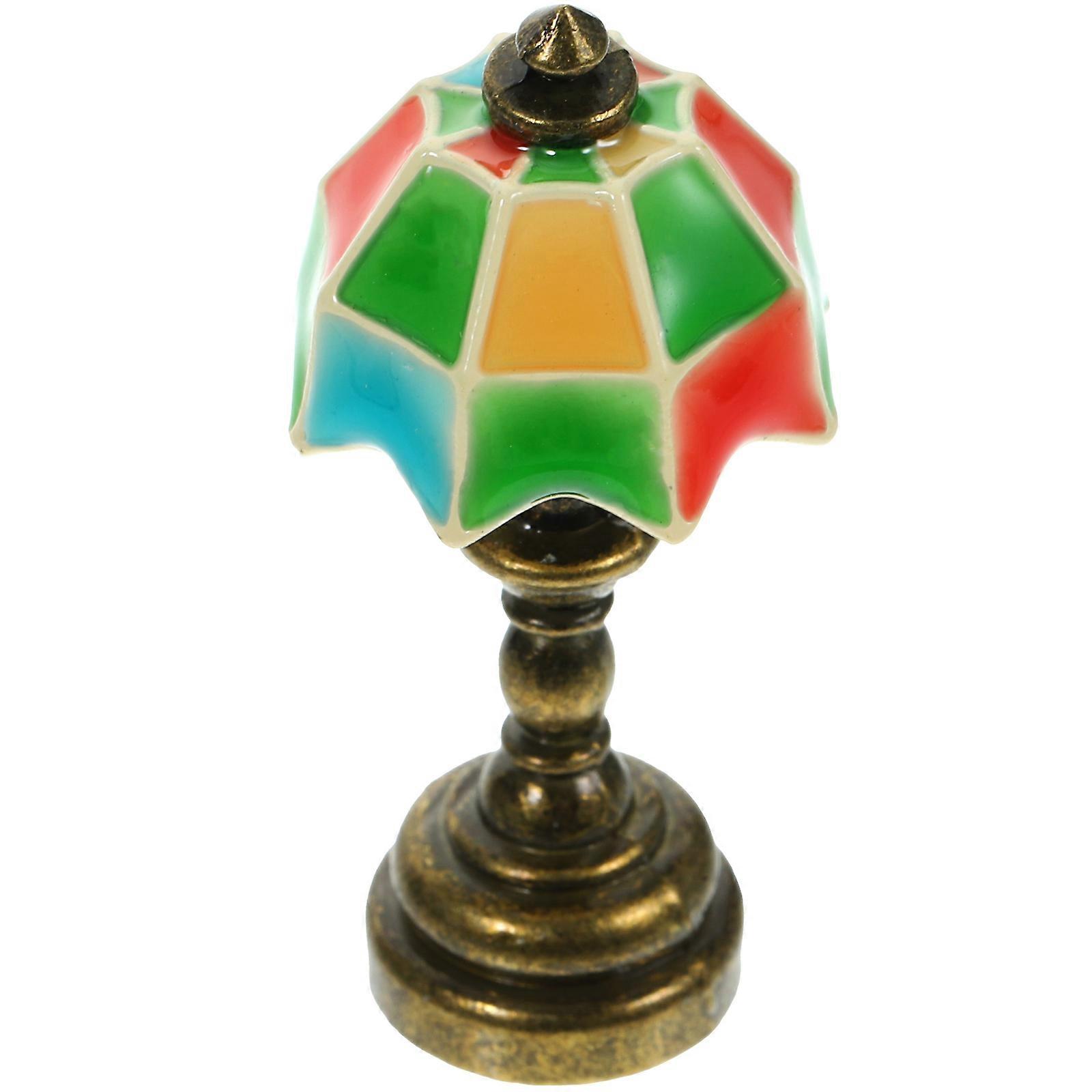 Creative Mini Table Lamp Alloy Miniature Lamp for Decor 2Pcs