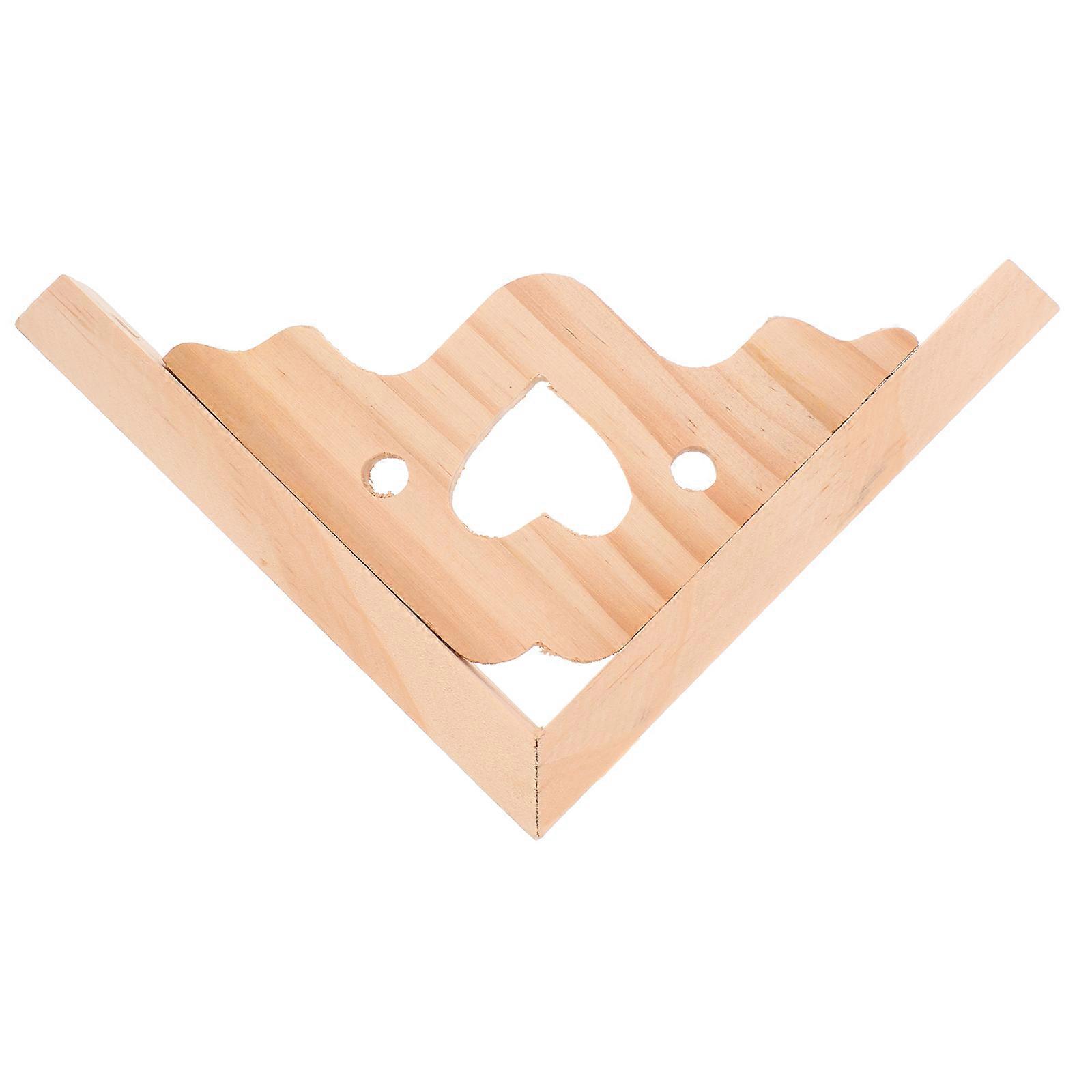 Support d'étagère triangulaire en bois massif pour 4 supports de rack en bois robustes