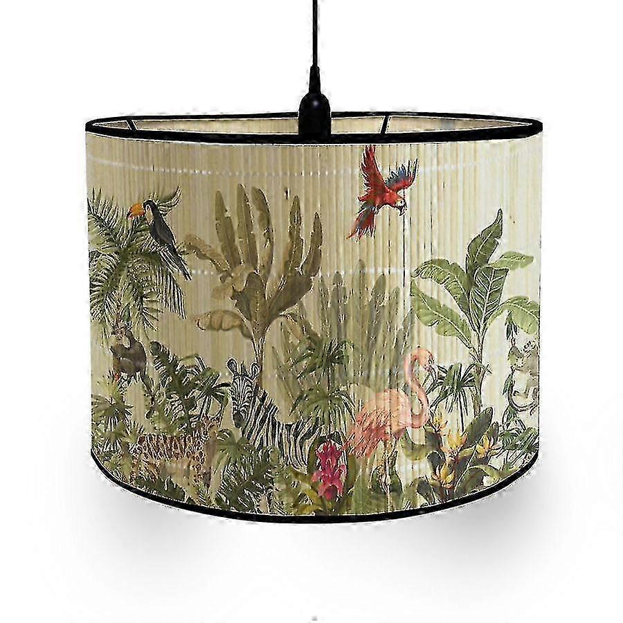 Bamboo Lamp Shade Table Lamp Cover, Without Plug In Cord 26s