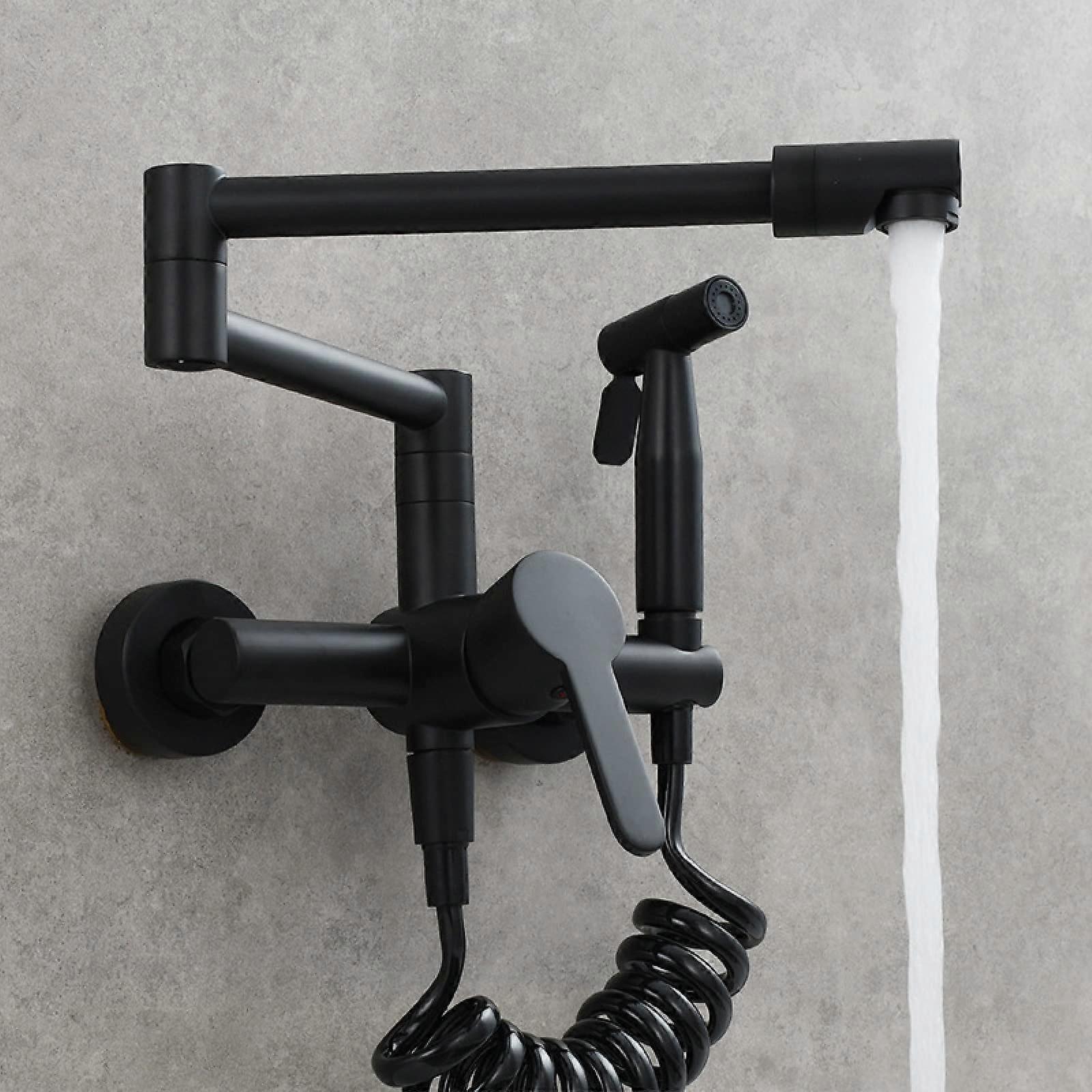 Concealed Folding Extension Stretch Faucet Universal Rotating Balcony Faucet Type B Black A