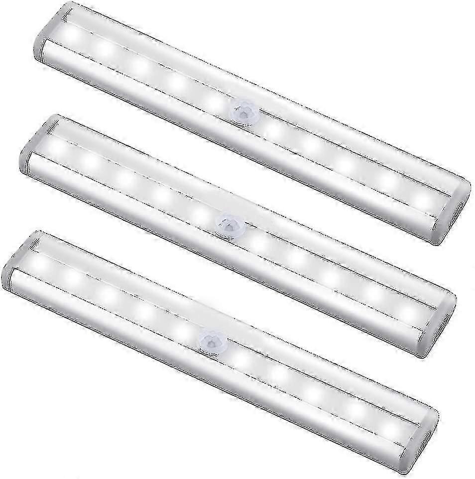 3 Pack Upgraded  Rechargeable 10 Led Magnetic Motion Sensor Light Xvq