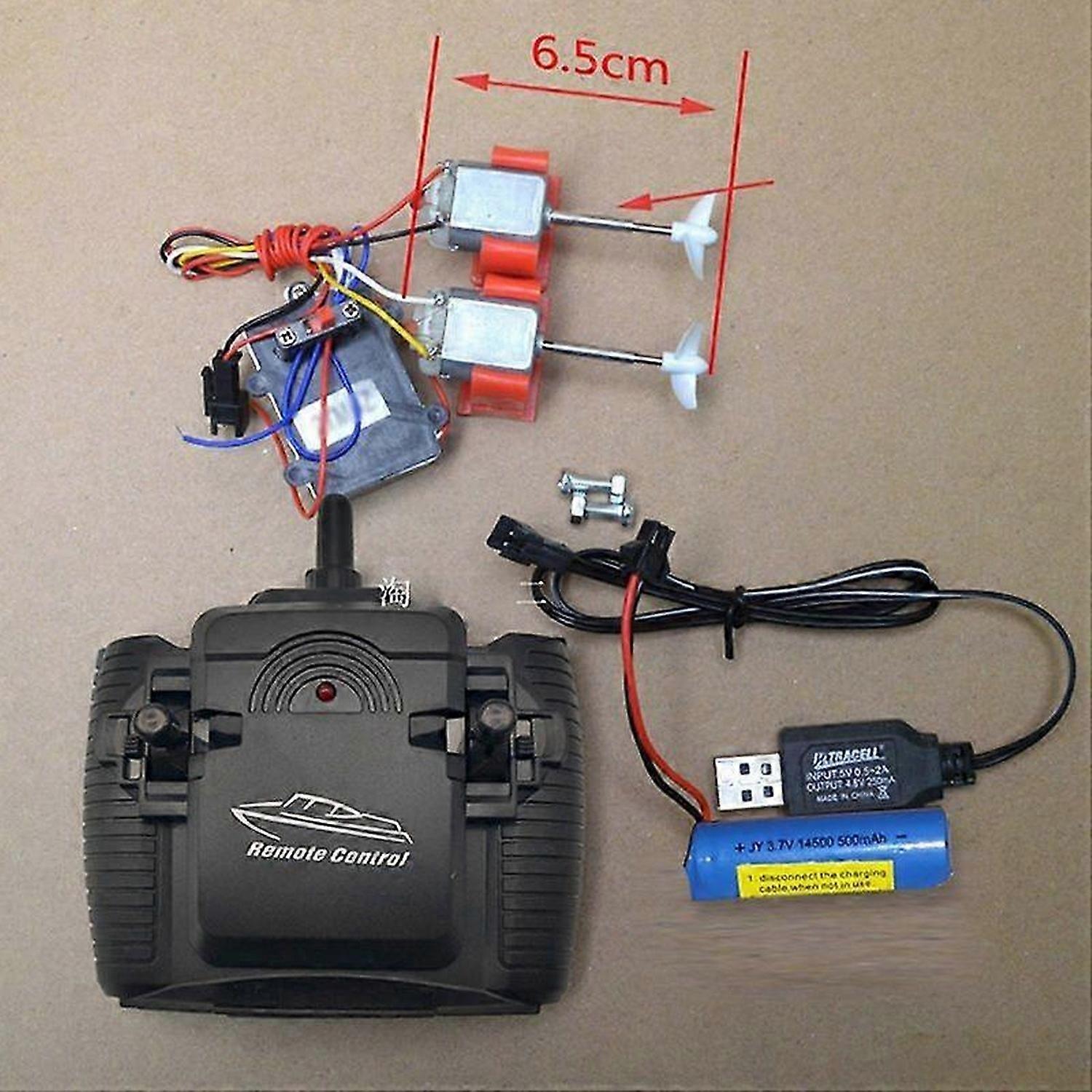 Model člun DIY sady Hřídel Pouzdro Motor Vrtule Ovladač přijímač Set RC nové