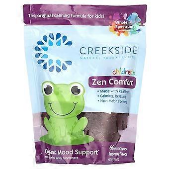 Creekside Natural Therapeutics, Zen Comfort pour enfants, Framboise, 60 bonbons fruités, 264 g