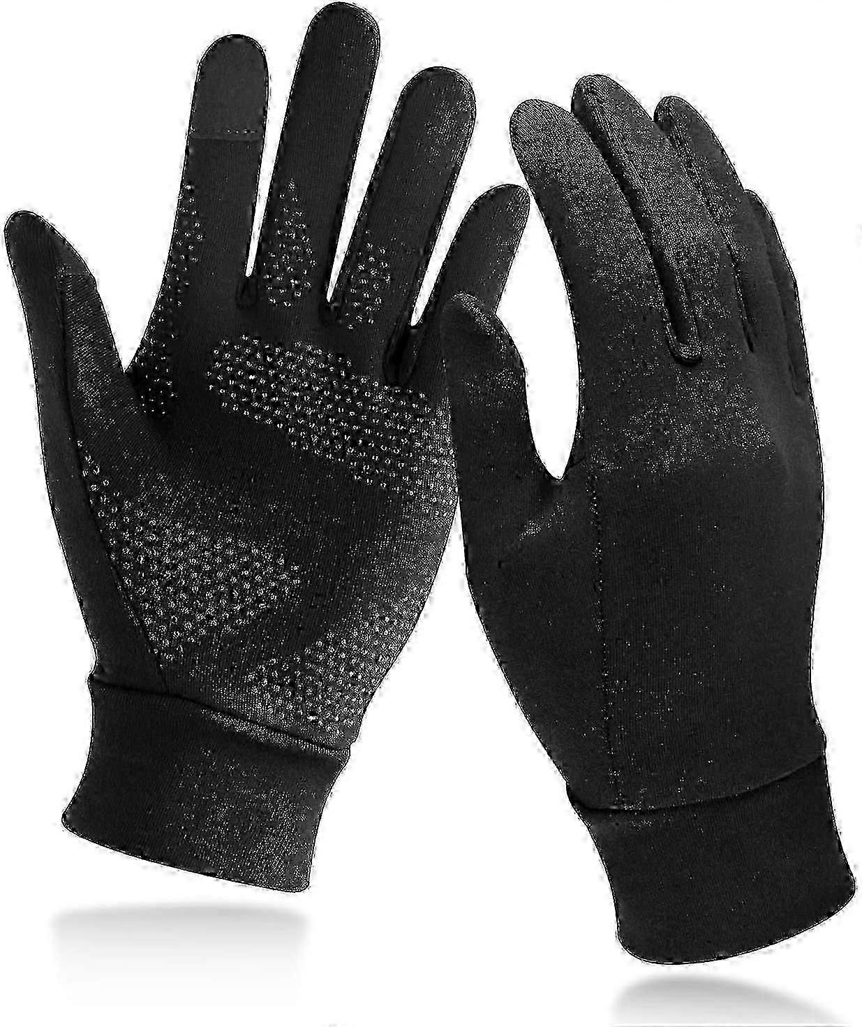 Heated Liner Gloves, Under Gloves Touch Screen Cycling Gloves Running Gloves
