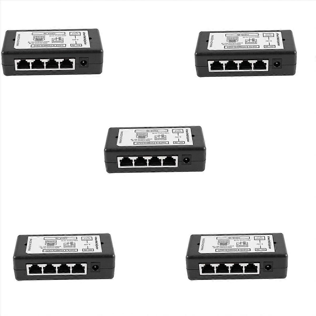 4 Port Poe Injector Poe Power Adapter Ethernet Power Supply Pin