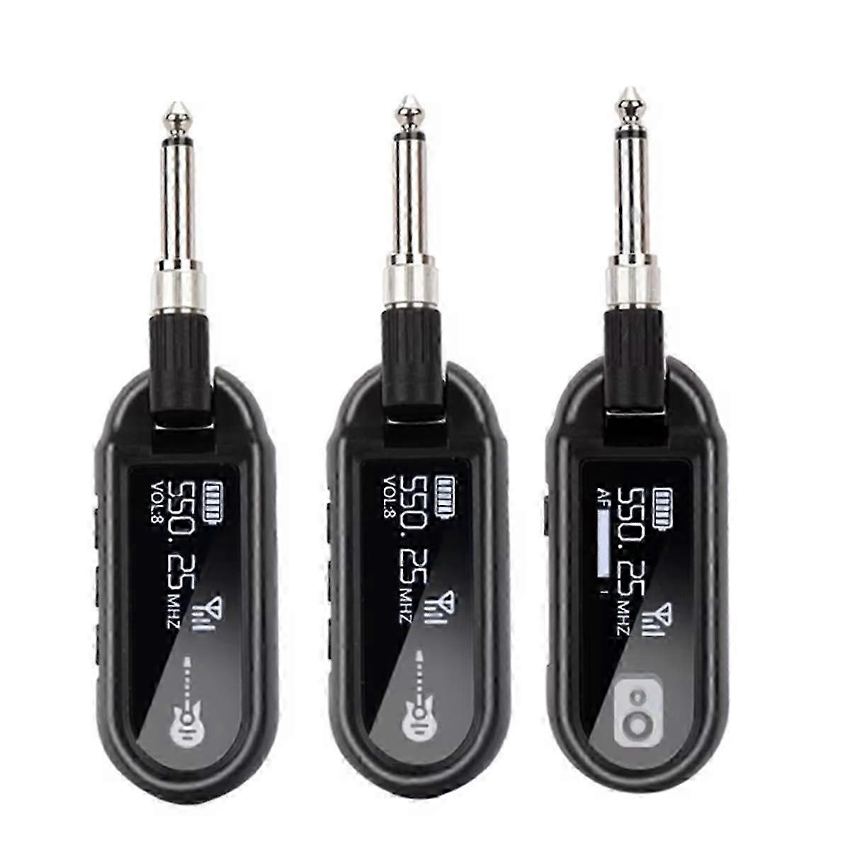 M02 UHF Guitar Wireless mitter/Receiver 30m Range Active Noise Cancelling Type-C Charge 8H Batt