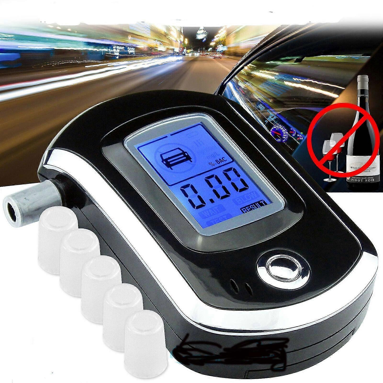 Breath Analyzer Tester Lcd Test Detector Alcohol Breathalyzer Police Digital