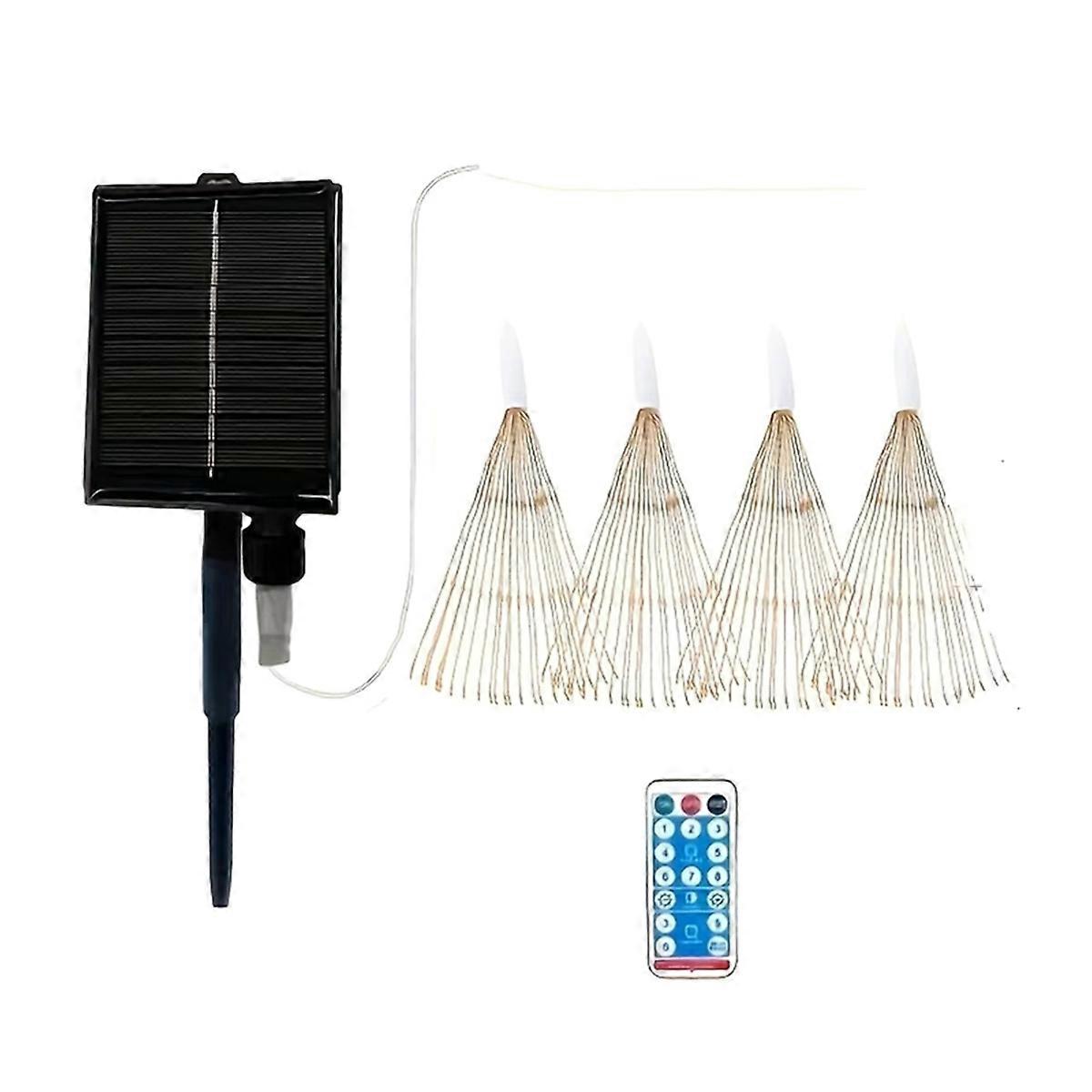 5x96 LEDS Hanging Solar Firework Light 8 Modes Remote Control Solar
