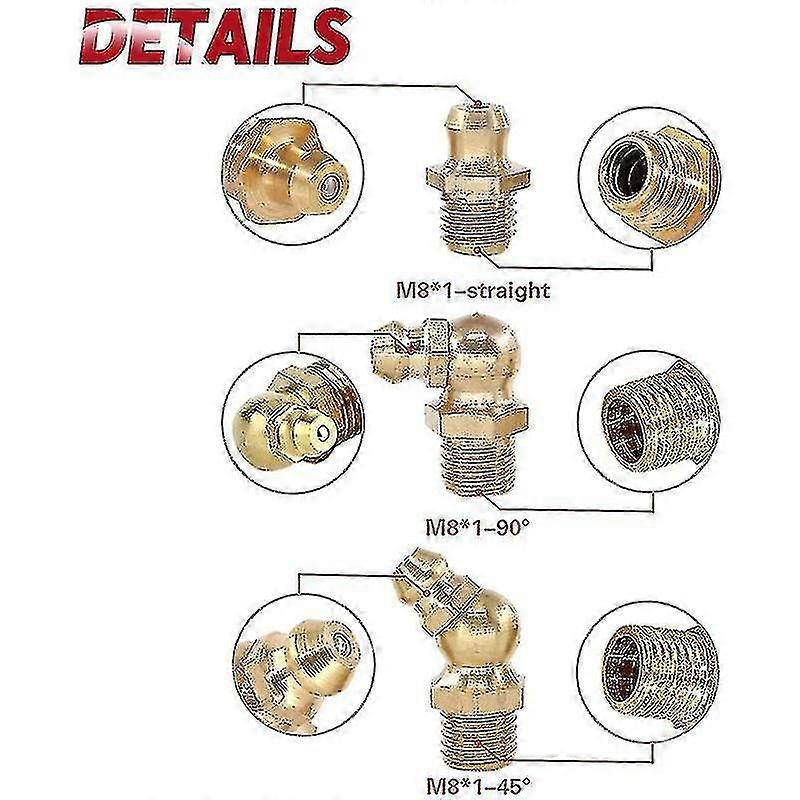 145-pcs μετρικό τυποποιημένο ορειχάλκινο υδραυλικό κιτ τοποθέτησης γράσων