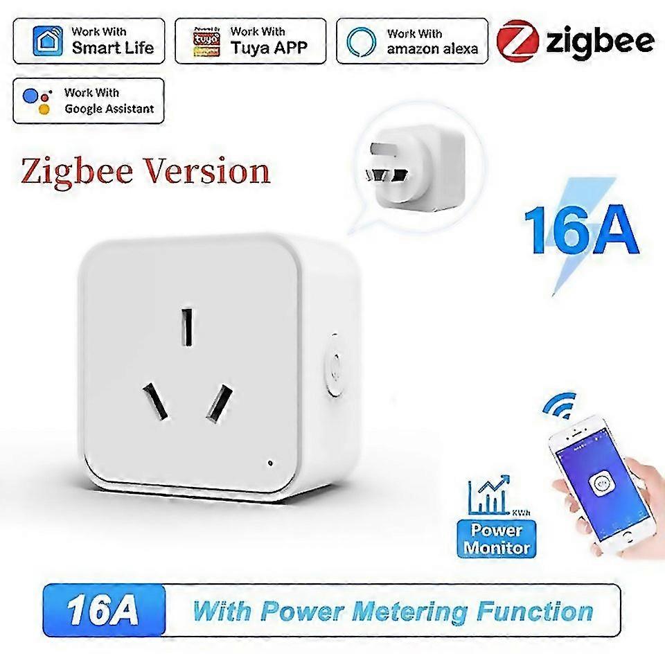 For Tuya Wifi Zigbee Smart Plug With Energy Metering Function 16a Au Smart Socket Smart Life App Con