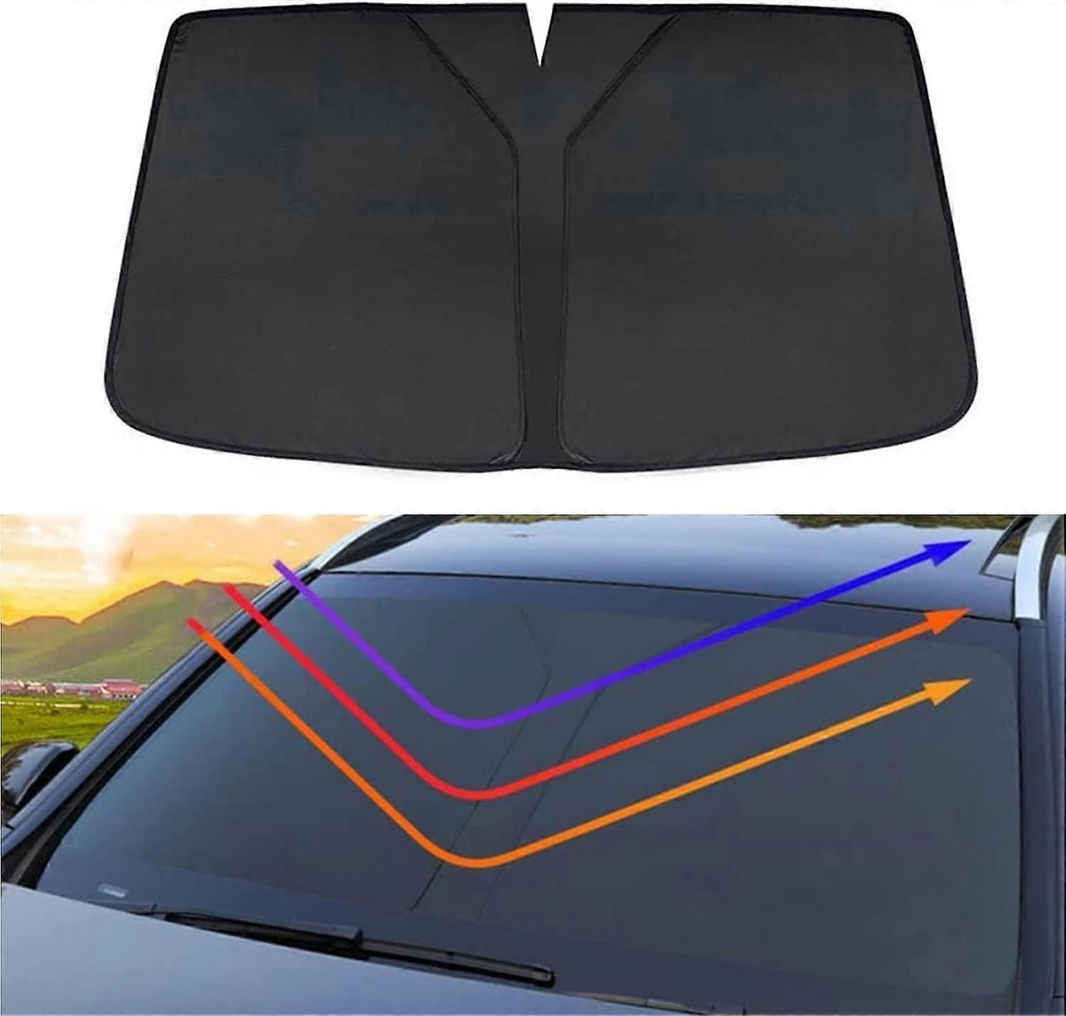 Front Windshield Sun Shade Visor, UV Blocking Car Sunshade, Keeps Vehicle Cooler