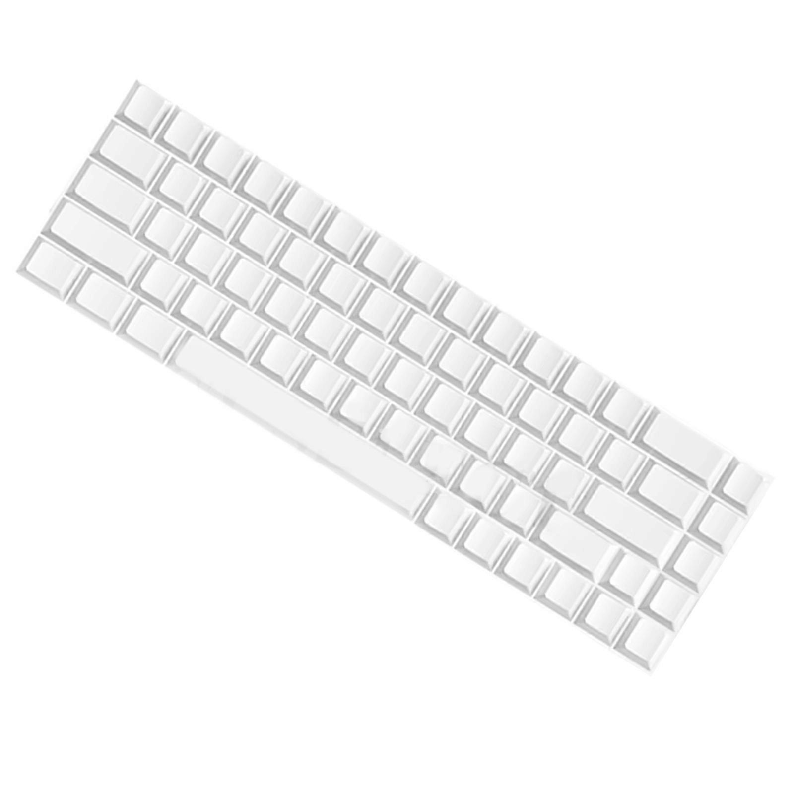 PBT 68 Key White Keycaps Original height No Engraving For Various Mechanical Keyboards For Minimalist Keyboard Lovers Multicolor