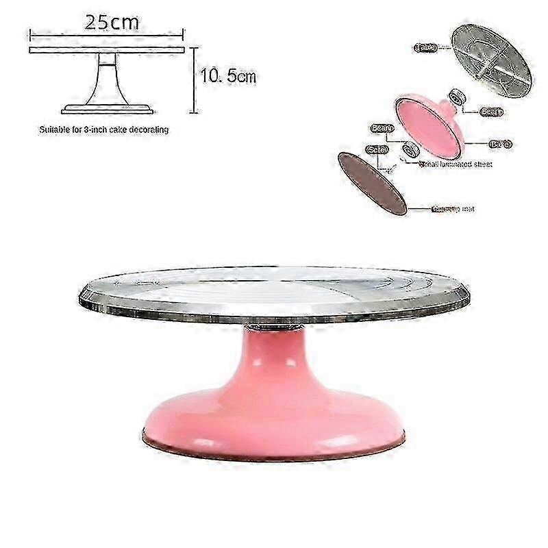 10 Inch Cake Turntable Flower Mounting Table Baking Tool Aluminum Alloy Pallet Rotating Flower Mounting Turntable 0403