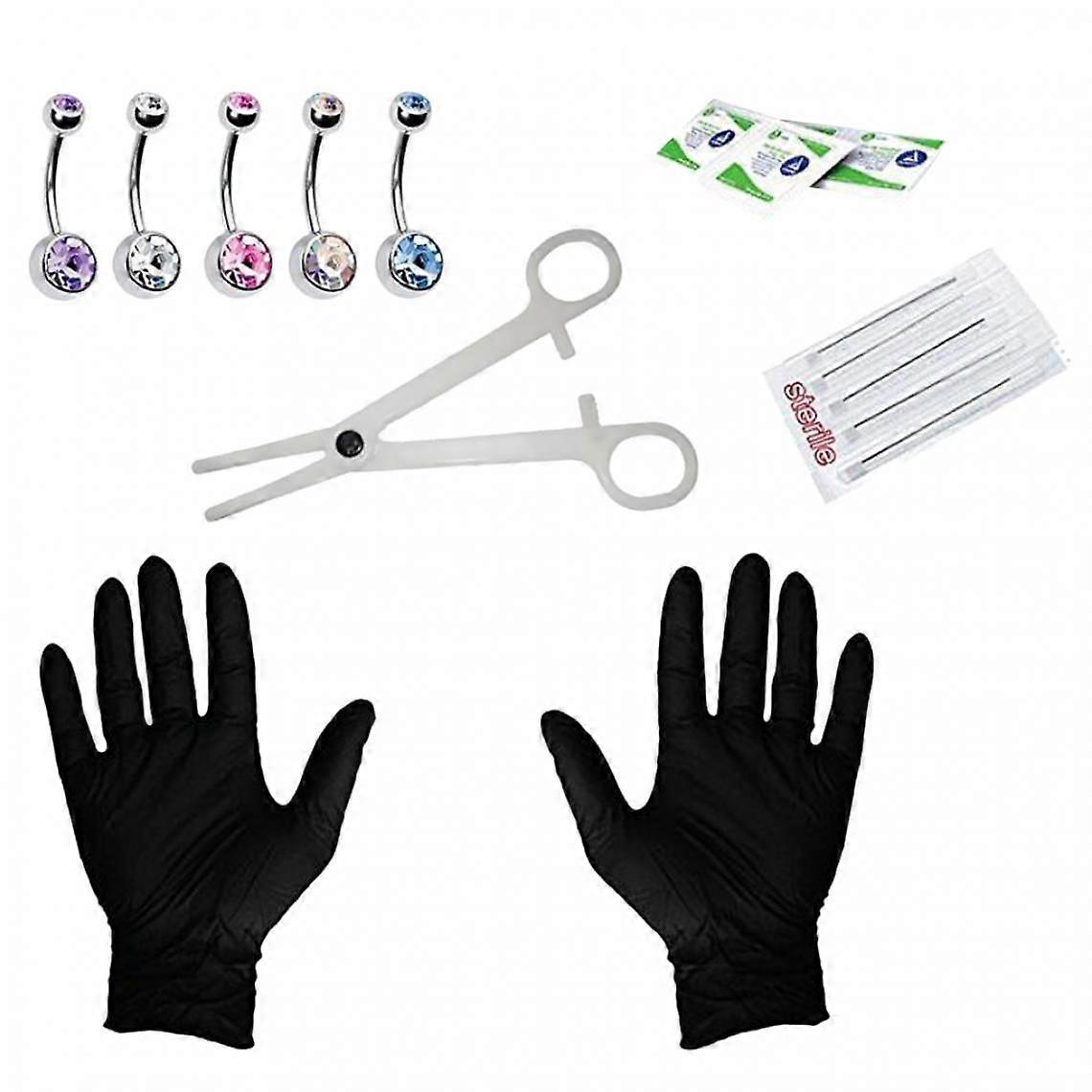 Professional Belly Button Ring Stainless Steel Piercing Ring Kit
